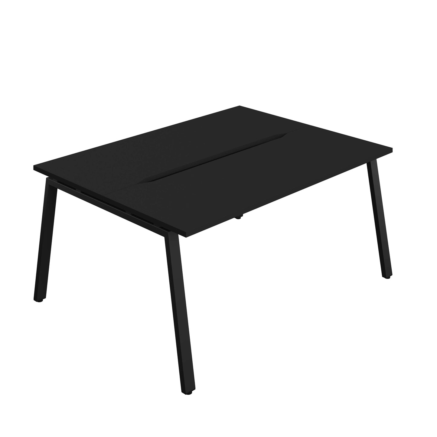 Synergy Bench with Cut Out: 2 Person (FSC) : A-Frame Leg : 1600 | 600 | Black/Black