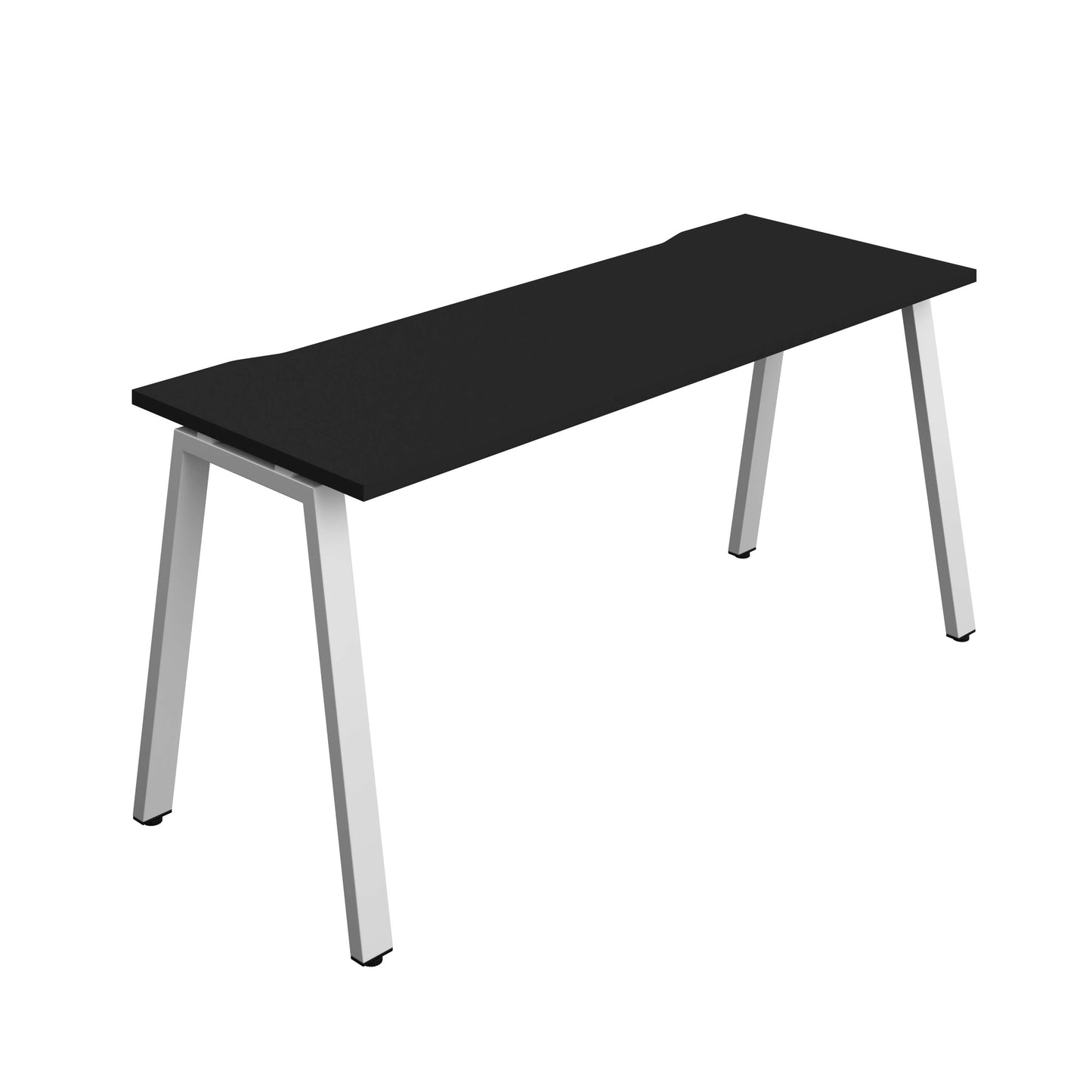 Synergy Bench with Cut Out: 1 Person (FSC) : A-Frame Leg : 1600 | 600 | Black/Silver