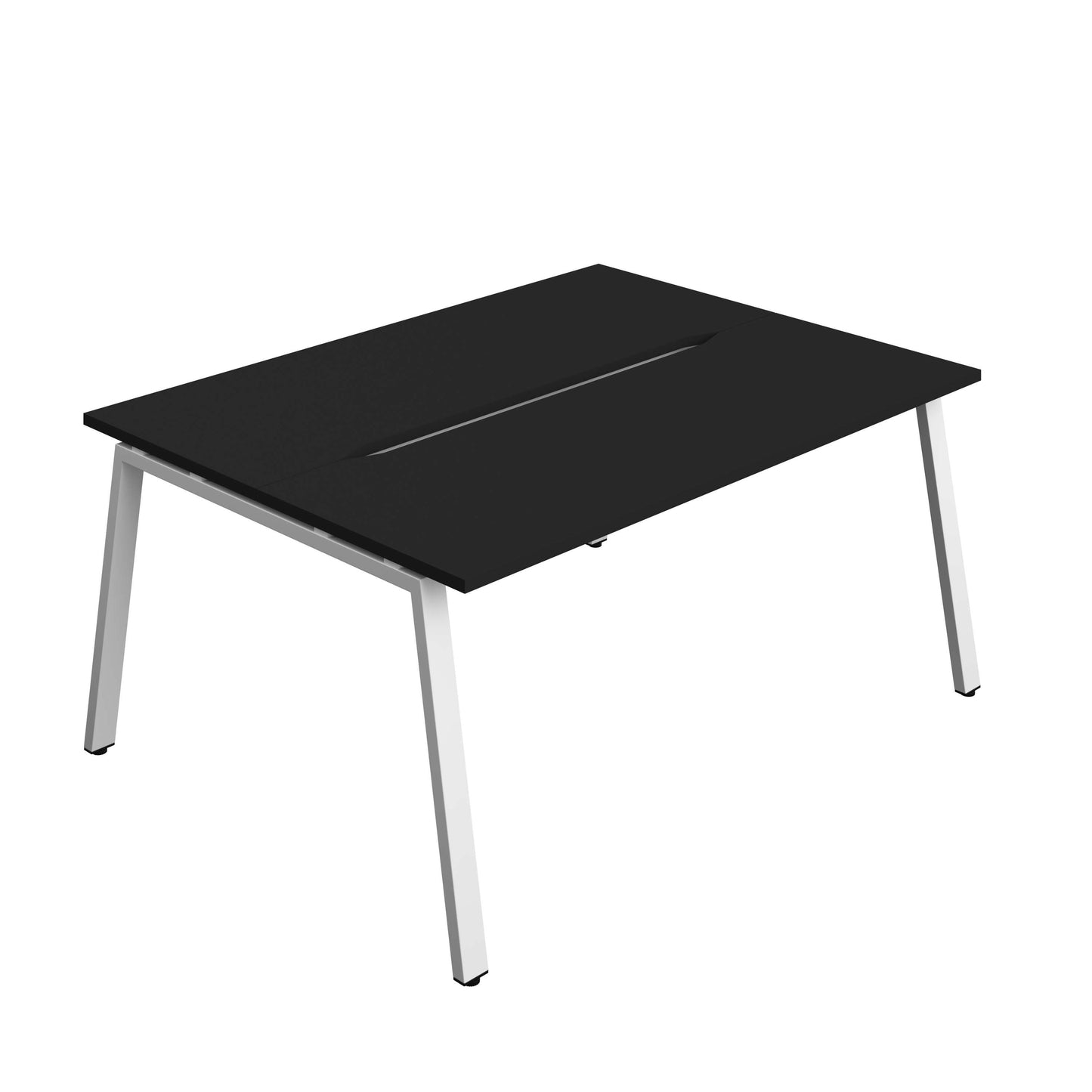 Synergy Bench with Cut Out: 2 Person (FSC) : A-Frame Leg : 1600 | 600 | Black/White