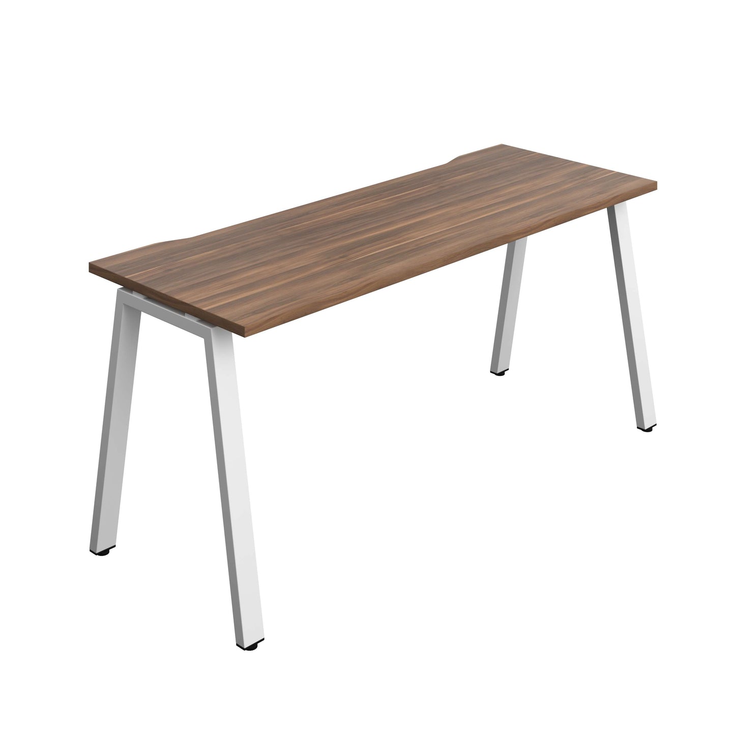 Synergy Bench with Cut Out: 1 Person (FSC) : A-Frame Leg : 1600 | 600 | Dark Walnut/White
