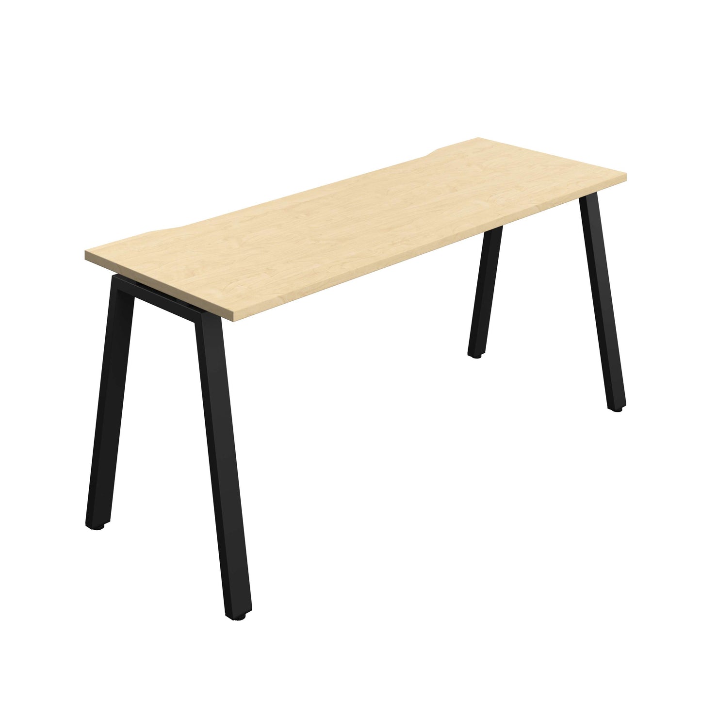 Synergy Bench with Cut Out: 1 Person (FSC) : A-Frame Leg : 1600 | 600 | Maple/Black