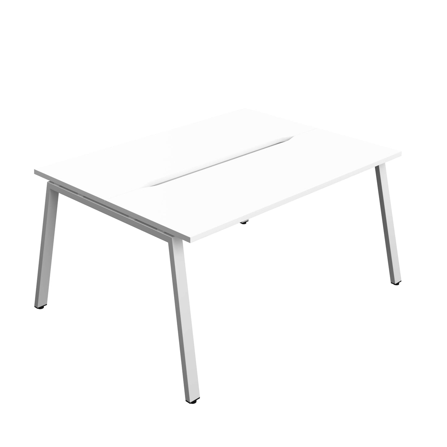 Synergy Bench with Cut Out: 2 Person (FSC) : A-Frame Leg : 1600 | 600 | White/Silver