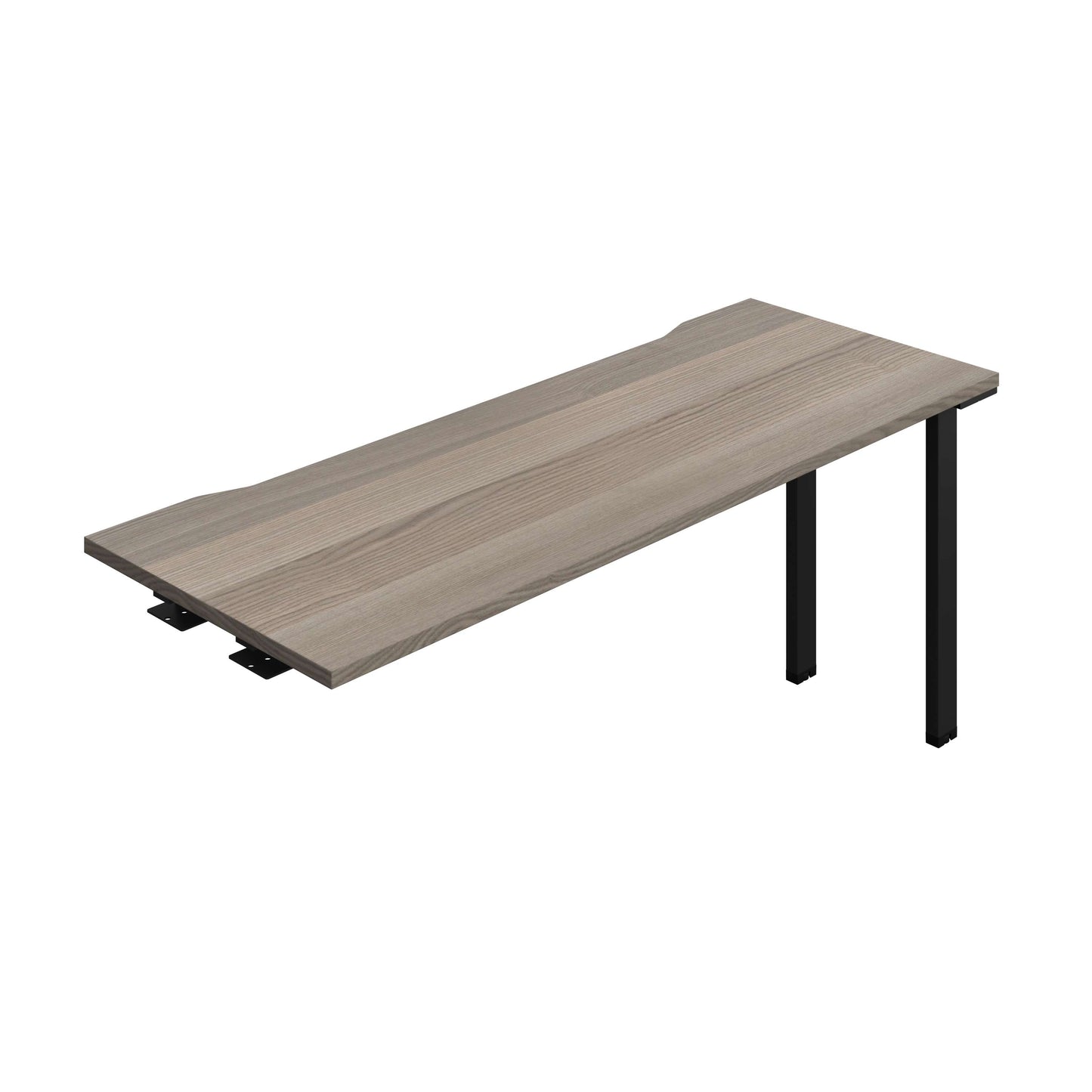 Synergy Bench Extension with Cut Out: 1 Person (FSC) : 1600 | 600 | Grey Oak/Black