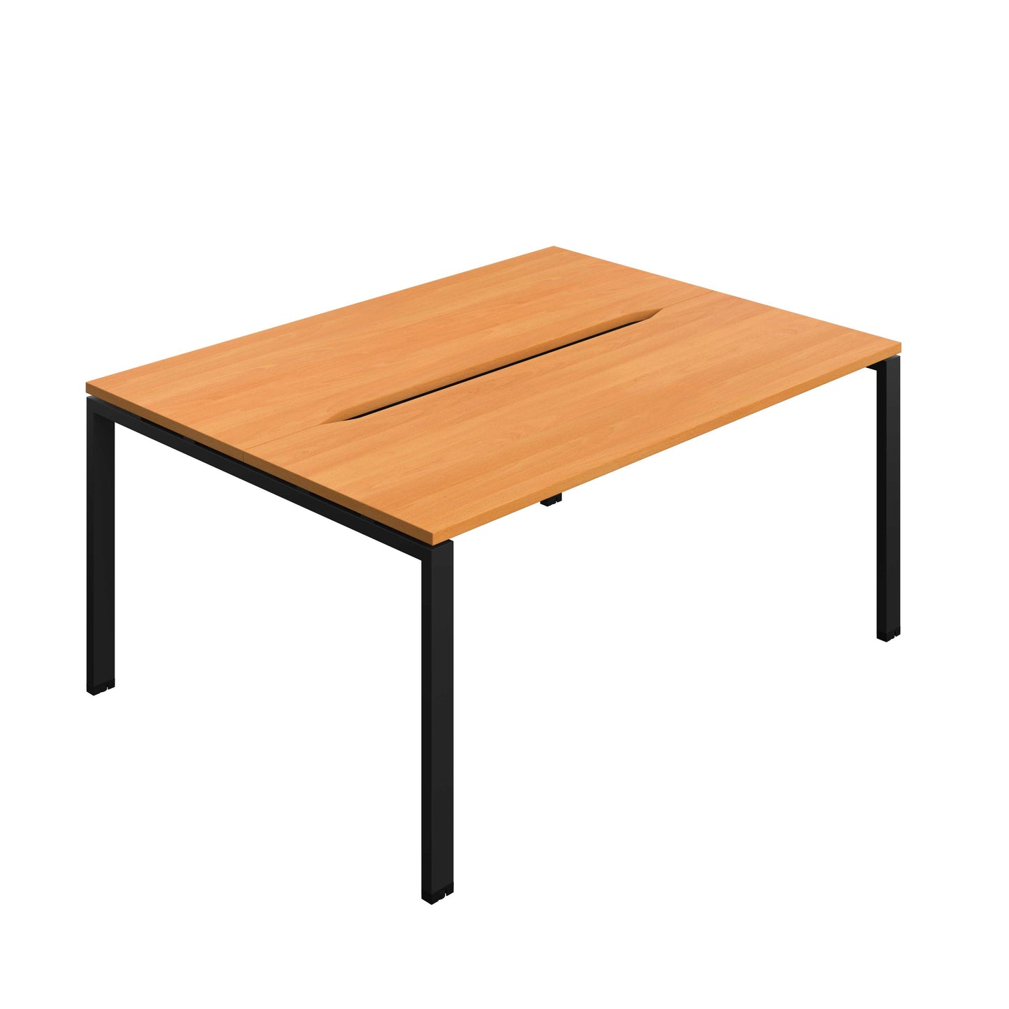 Synergy Bench with Cut Out: 2 Person (FSC) : Goal Post Leg : 1600 | 600 | Beech/Black