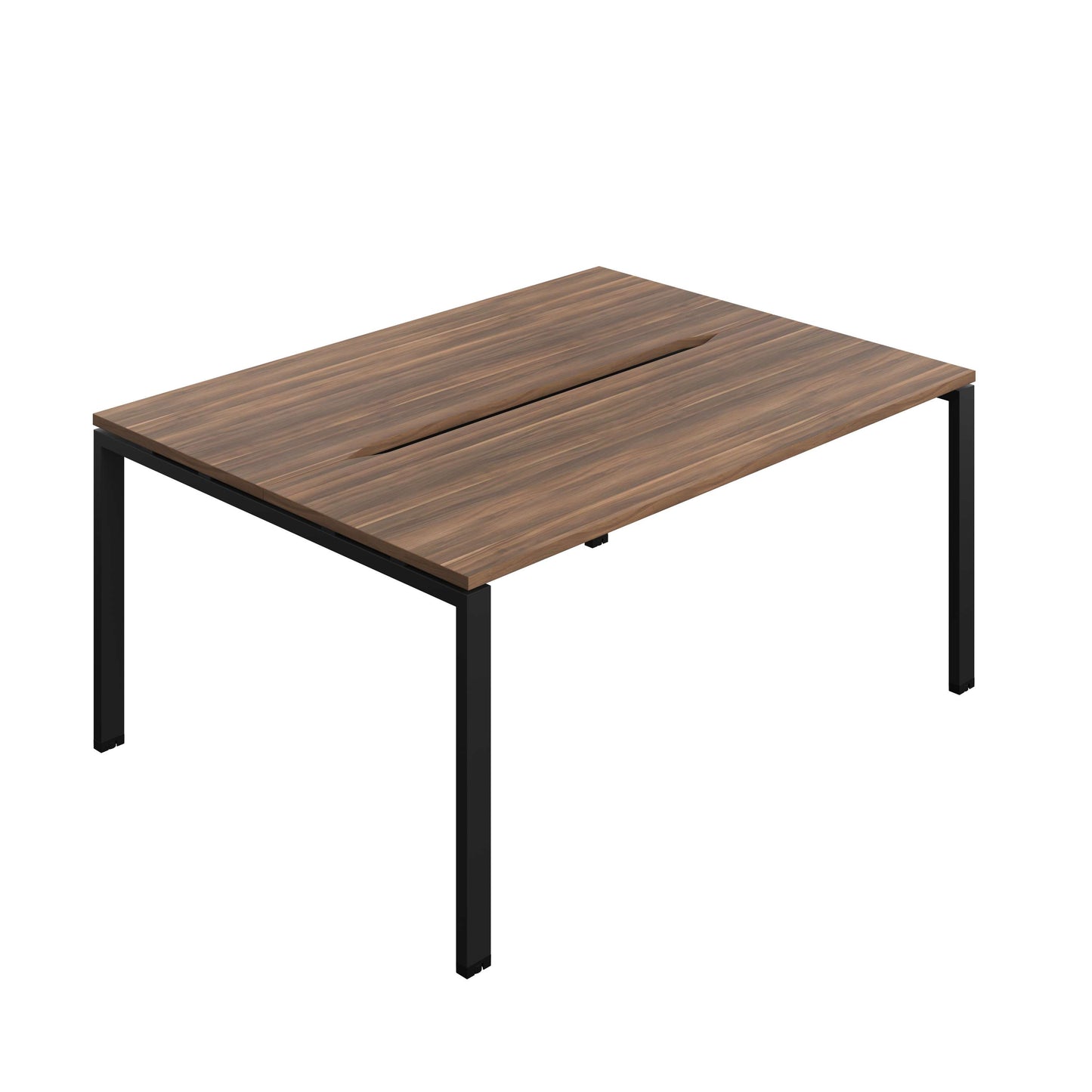 Synergy Bench with Cut Out: 2 Person (FSC) : Goal Post Leg : 1600 | 600 | Dark Walnut/Black