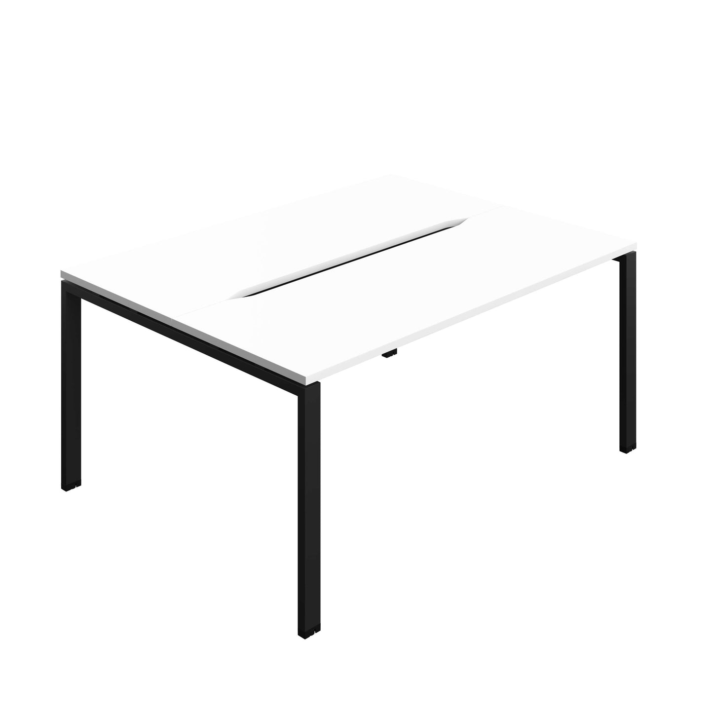 Synergy Bench with Cut Out: 2 Person (FSC) : Goal Post Leg : 1600 | 600 | White/Black