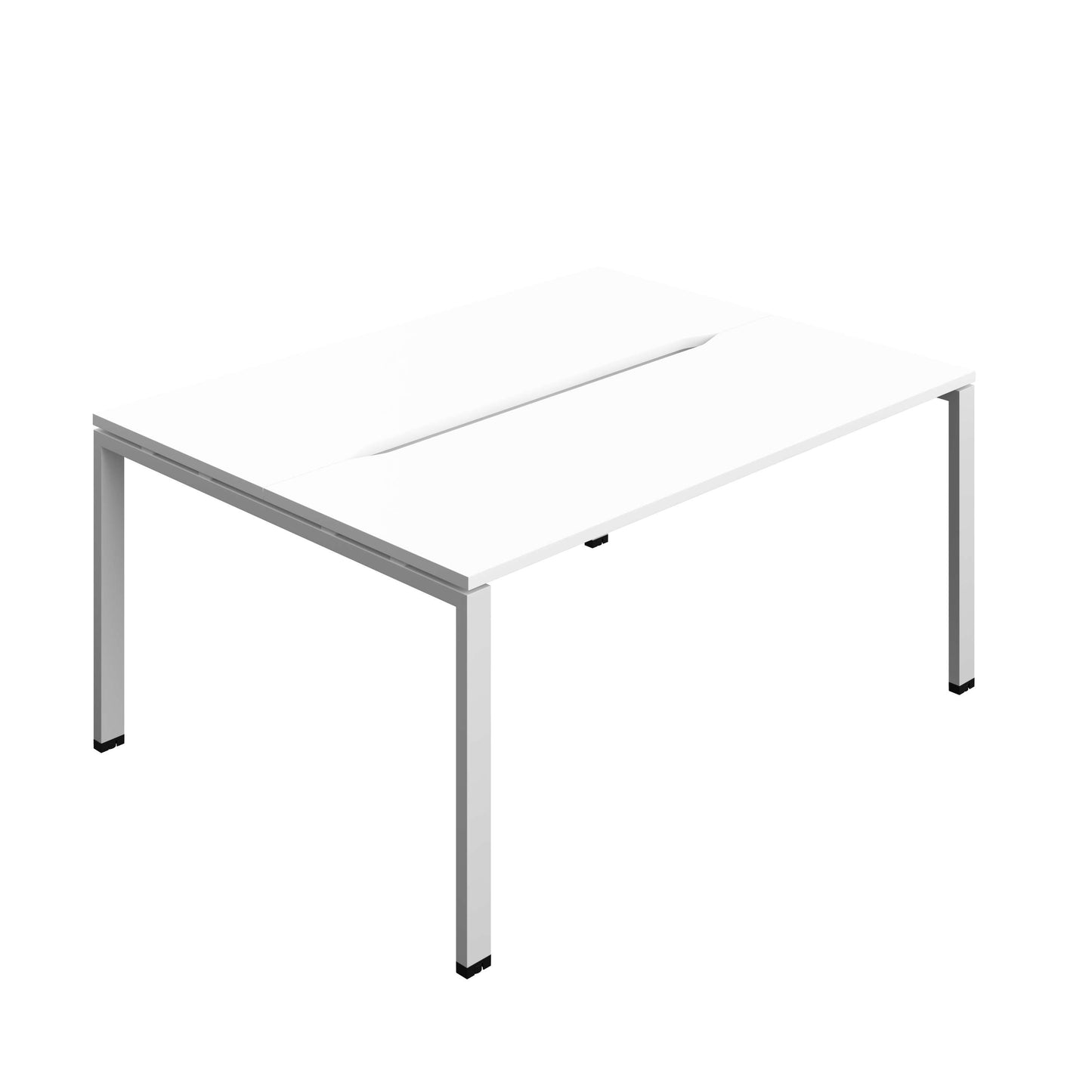 Synergy Bench with Cut Out: 2 Person (FSC) : Goal Post Leg : 1600 | 600 | White/Silver