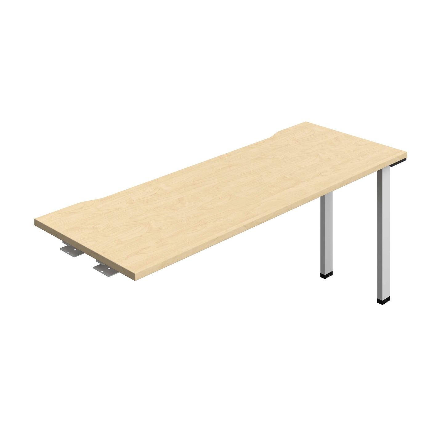 Synergy Bench Extension with Cut Out: 1 Person (FSC) : 1600 | 600 | Maple/Silver