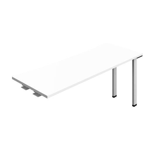 Synergy Bench Extension with Cut Out: 1 Person (FSC) : 1600 | 600 | White/Silver
