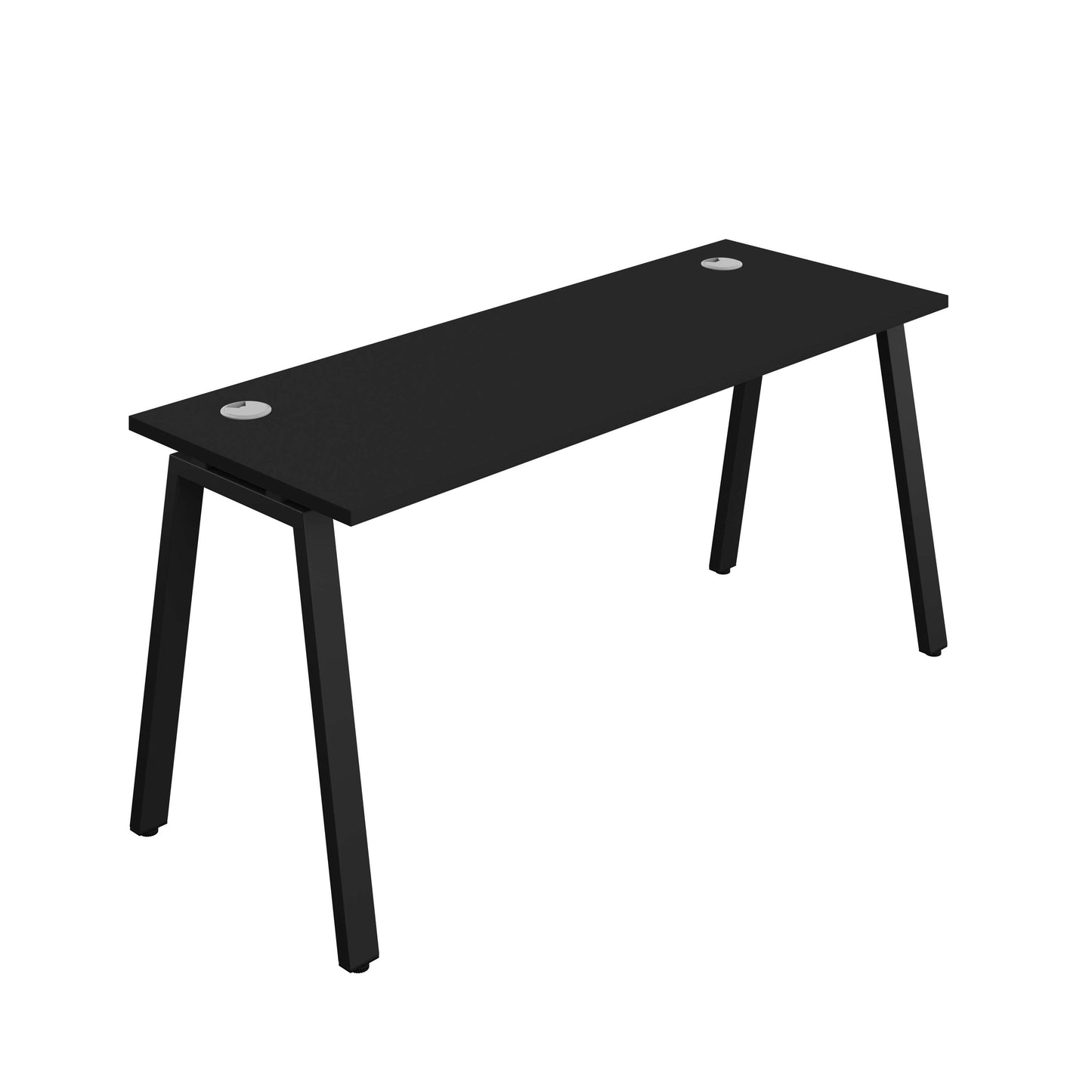 Synergy Bench with Cable Ports: 1 Person (FSC) : A-Frame Leg : 1600 | 600 | Black/Black