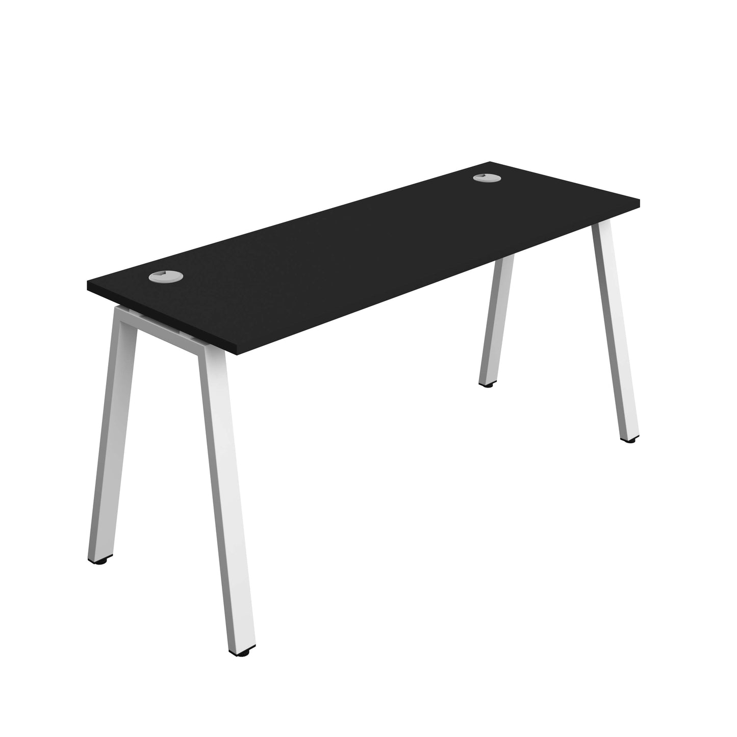 Synergy Bench with Cable Ports: 1 Person (FSC) : A-Frame Leg : 1600 | 600 | Black/White