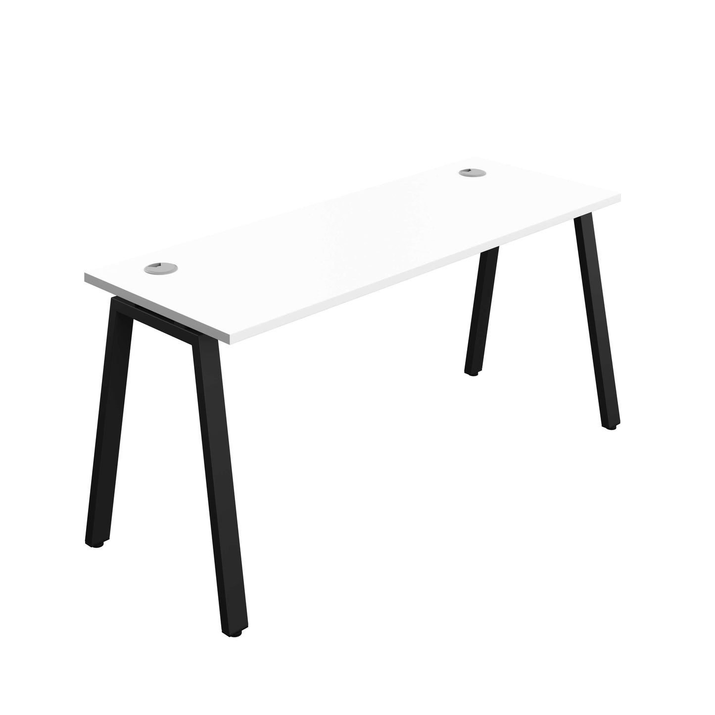 Synergy Bench with Cable Ports: 1 Person (FSC) : A-Frame Leg : 1600 | 600 | White/Black