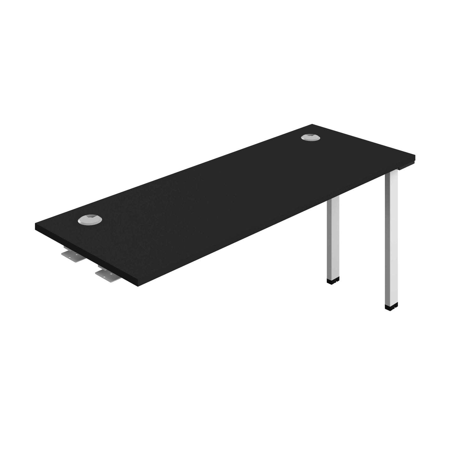 Synergy Bench Extension with Cable Ports: 1 Person (FSC) : 1600 | 600 | Black/White