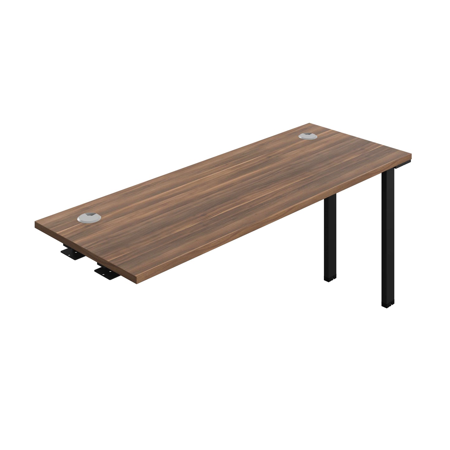 Synergy Bench Extension with Cable Ports: 1 Person (FSC) : 1600 | 600 | Dark Walnut/Black