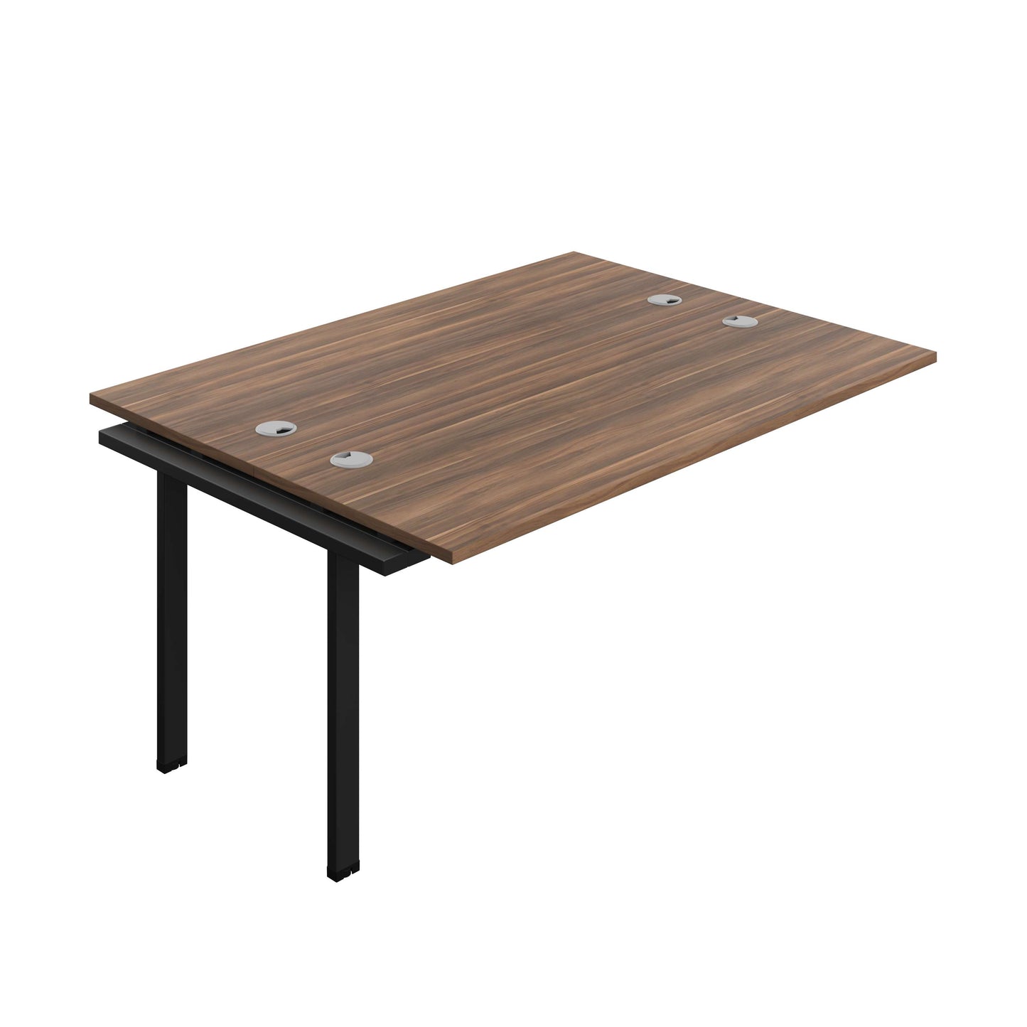Synergy Bench Extension with Cable Ports: 2 Person (FSC) : 1600 | 600 | Dark Walnut/Black