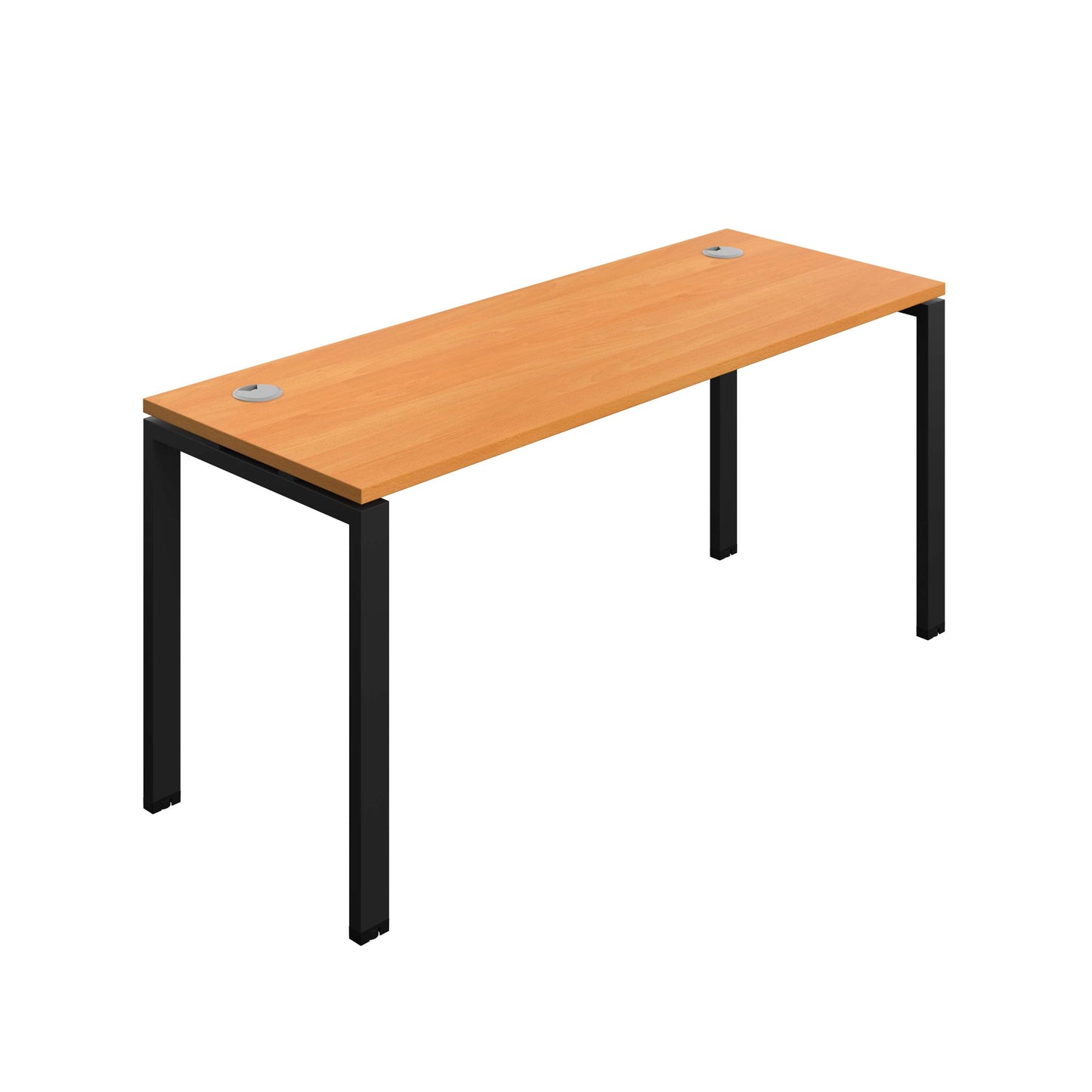 Synergy Bench with Cable Ports: 1 Person (FSC) : Goal Post Leg : 1600 | 600 | Beech/Black