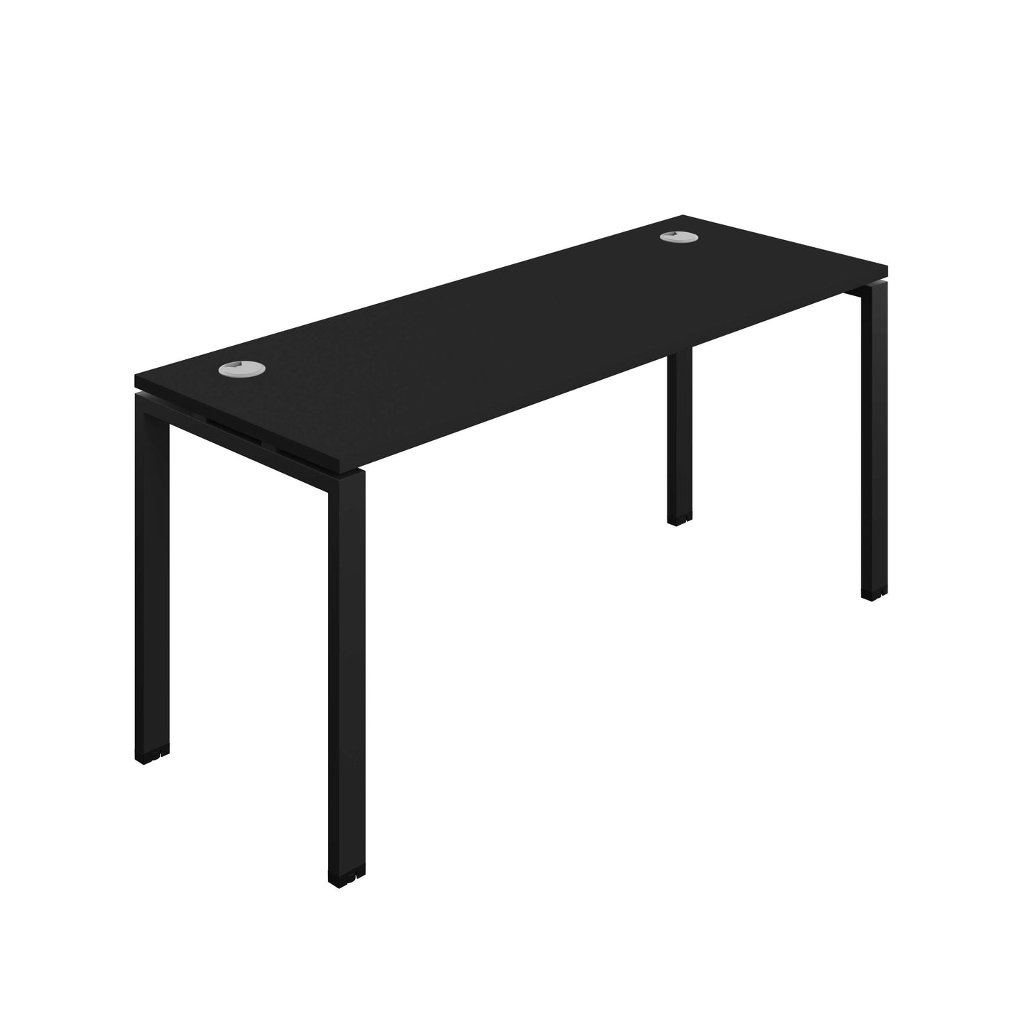 Synergy Bench with Cable Ports: 1 Person (FSC) : Goal Post Leg : 1600 | 600 | Black/Black