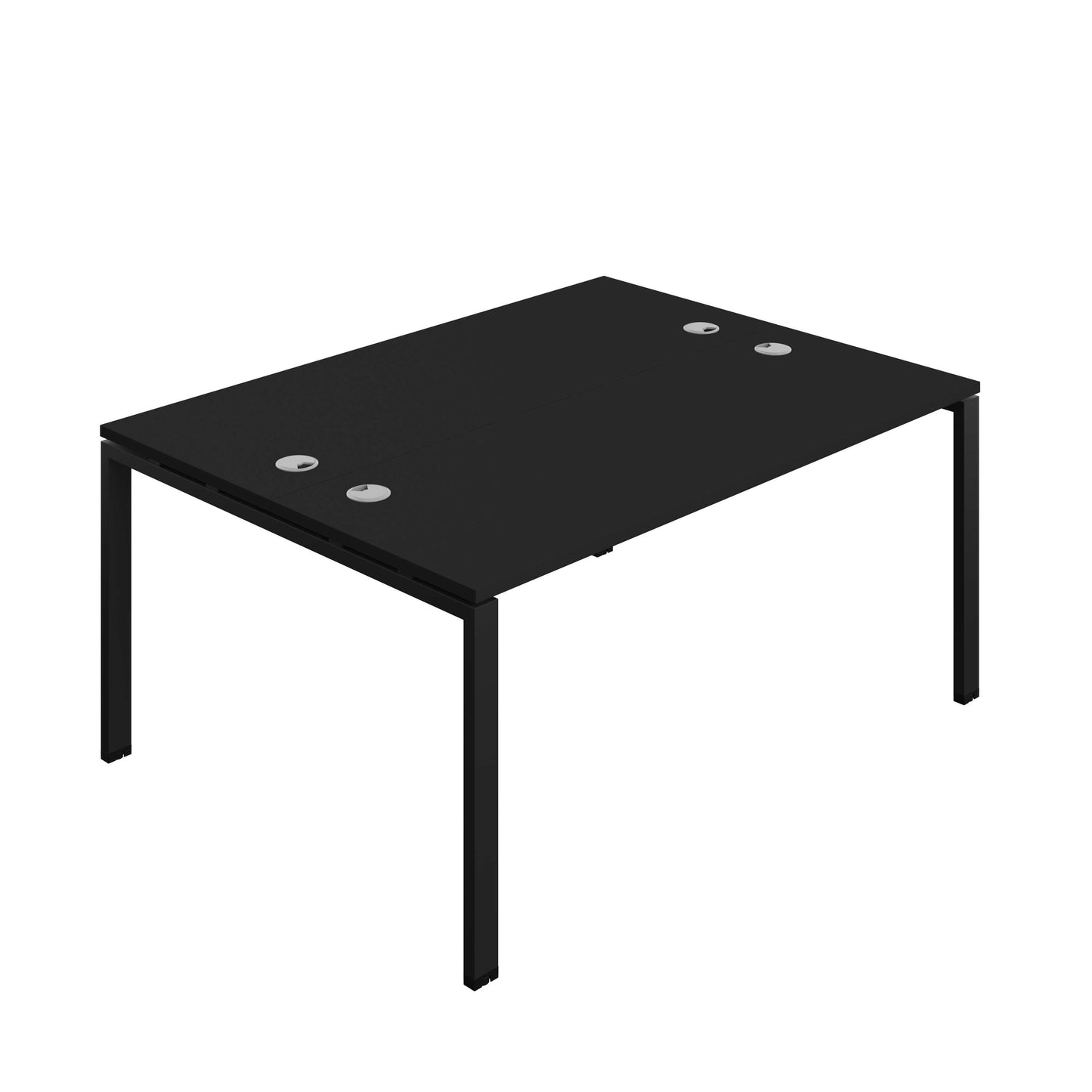 Synergy Bench with Cable Ports: 2 Person (FSC) : Goal Post Leg : 1600 | 600 | Black/Black