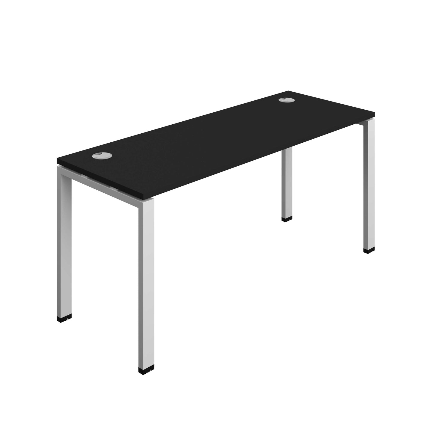 Synergy Bench with Cable Ports: 1 Person (FSC) : Goal Post Leg : 1600 | 600 | Black/Silver