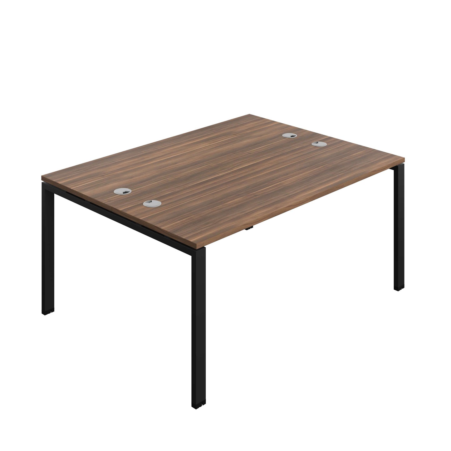 Synergy Bench with Cable Ports: 2 Person (FSC) : Goal Post Leg : 1600 | 600 | Dark Walnut/Black