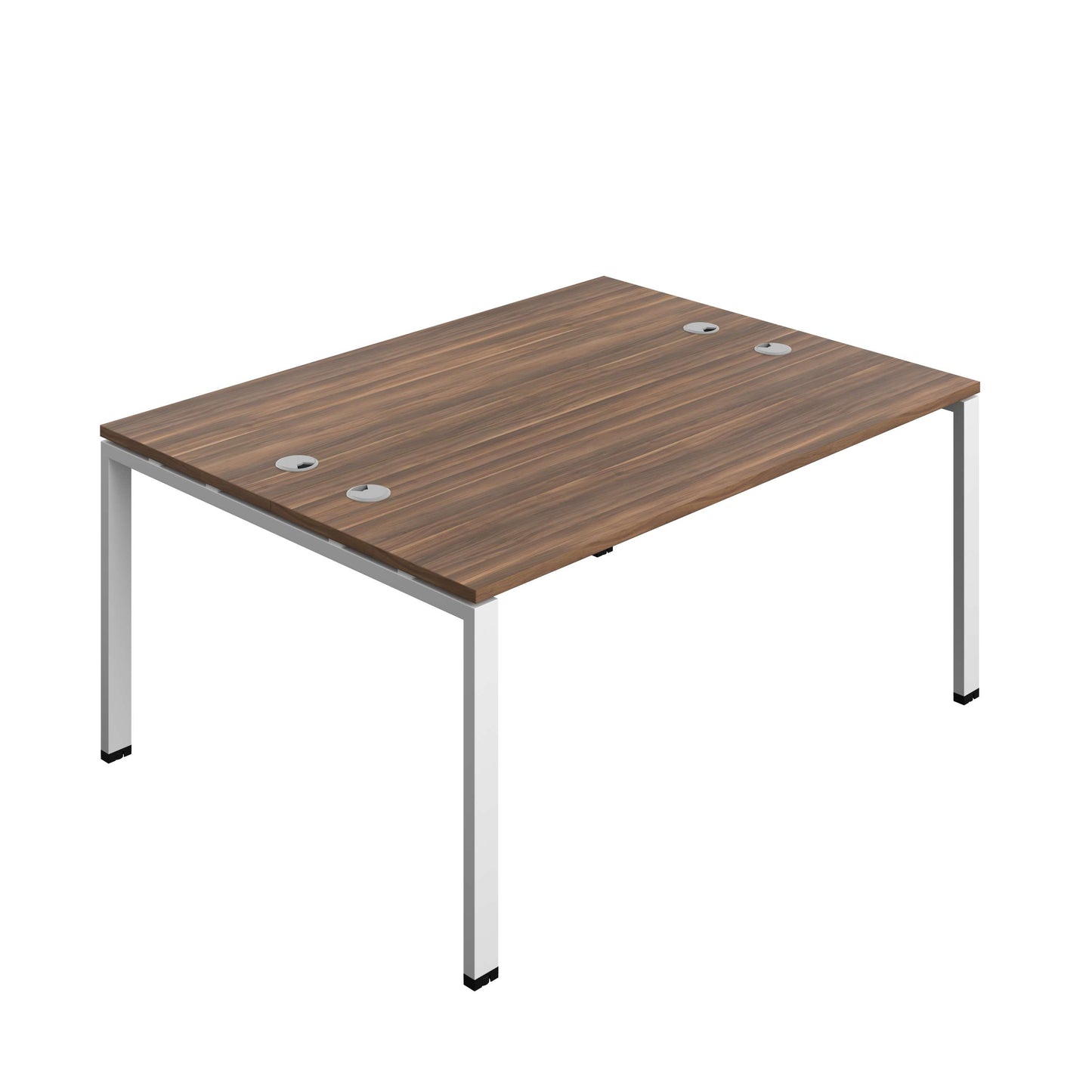 Synergy Bench with Cable Ports: 2 Person (FSC) : Goal Post Leg : 1600 | 600 | Dark Walnut/White