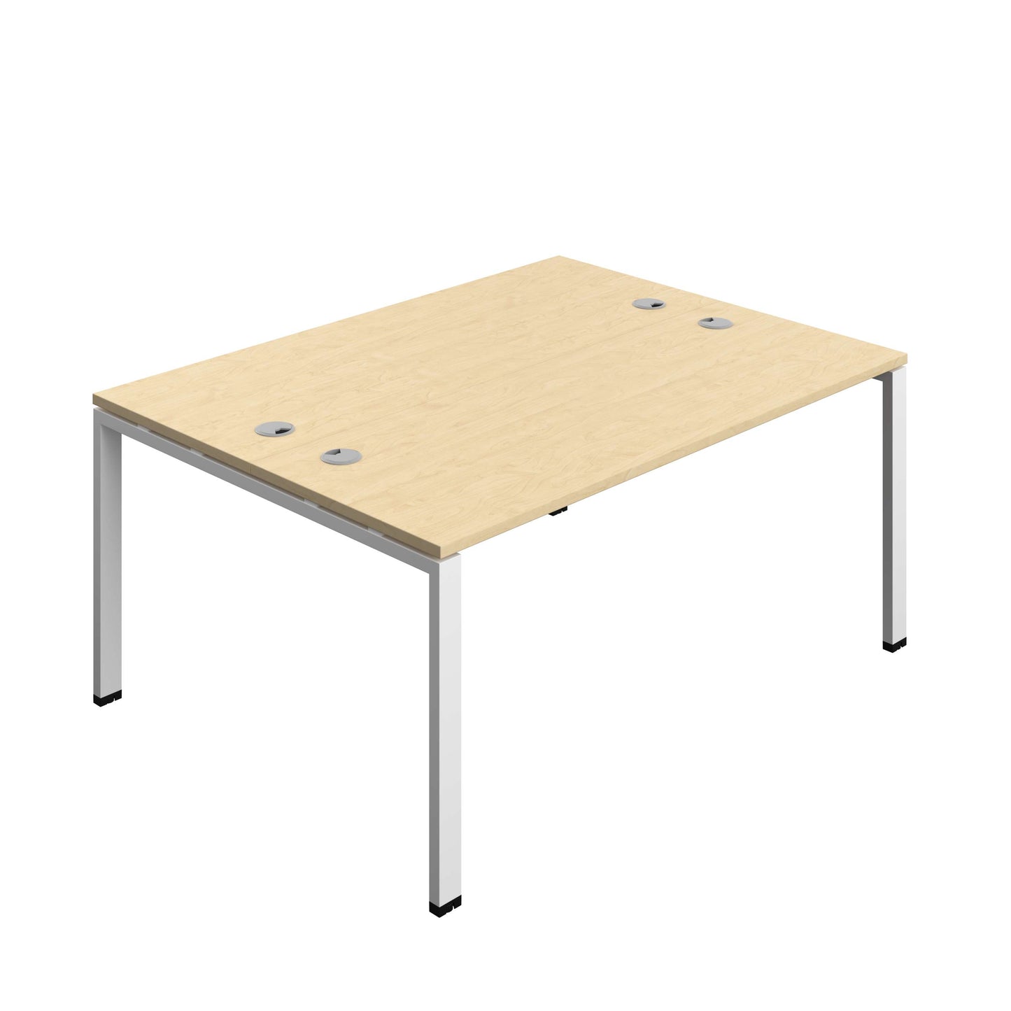 Synergy Bench with Cable Ports: 2 Person (FSC) : Goal Post Leg : 1600 | 600 | Maple/White