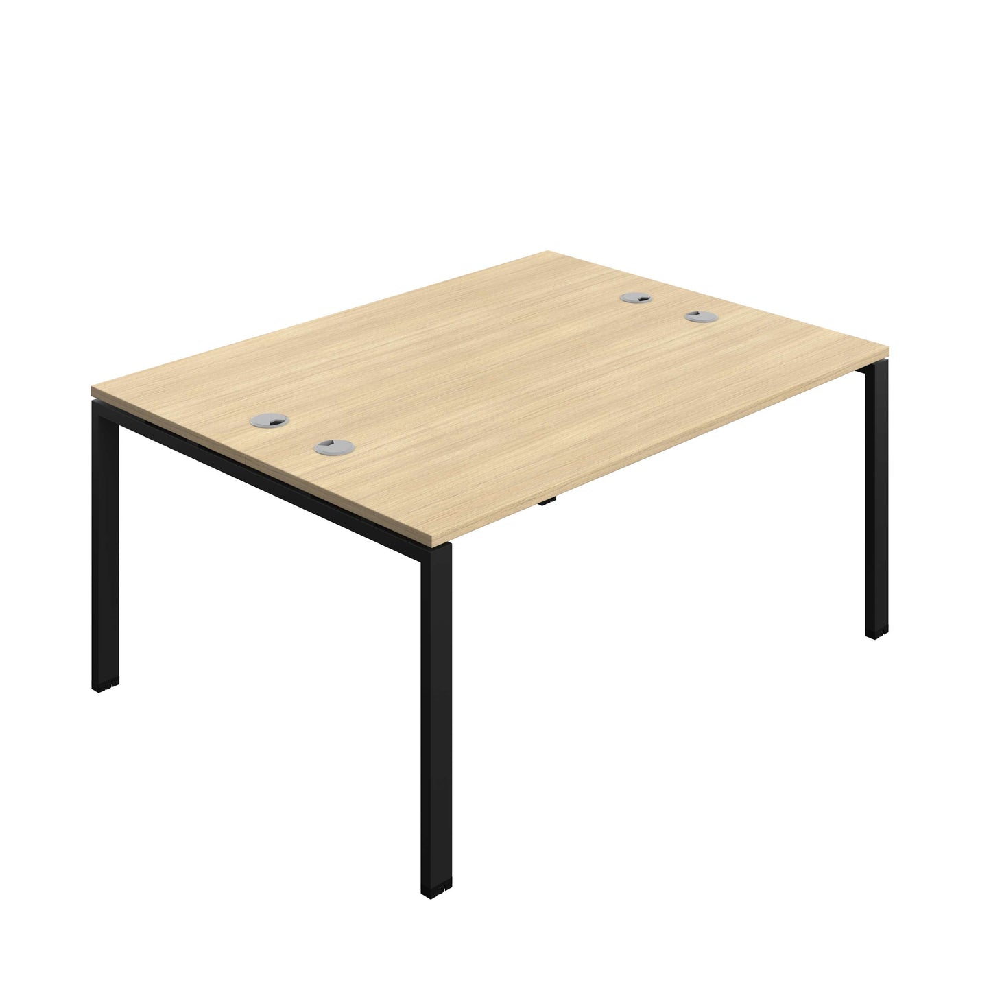 Synergy Bench with Cable Ports: 2 Person (FSC) : Goal Post Leg : 1600 | 600 | Nova Oak/Black