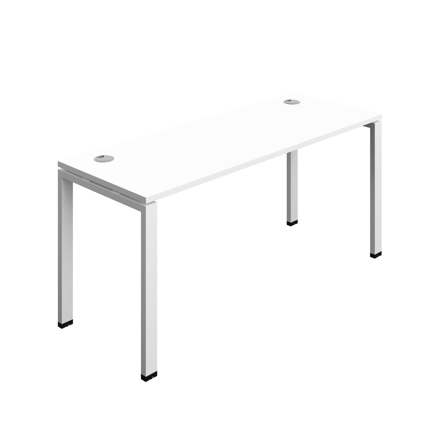Synergy Bench with Cable Ports: 1 Person (FSC) : Goal Post Leg : 1600 | 600 | White/White