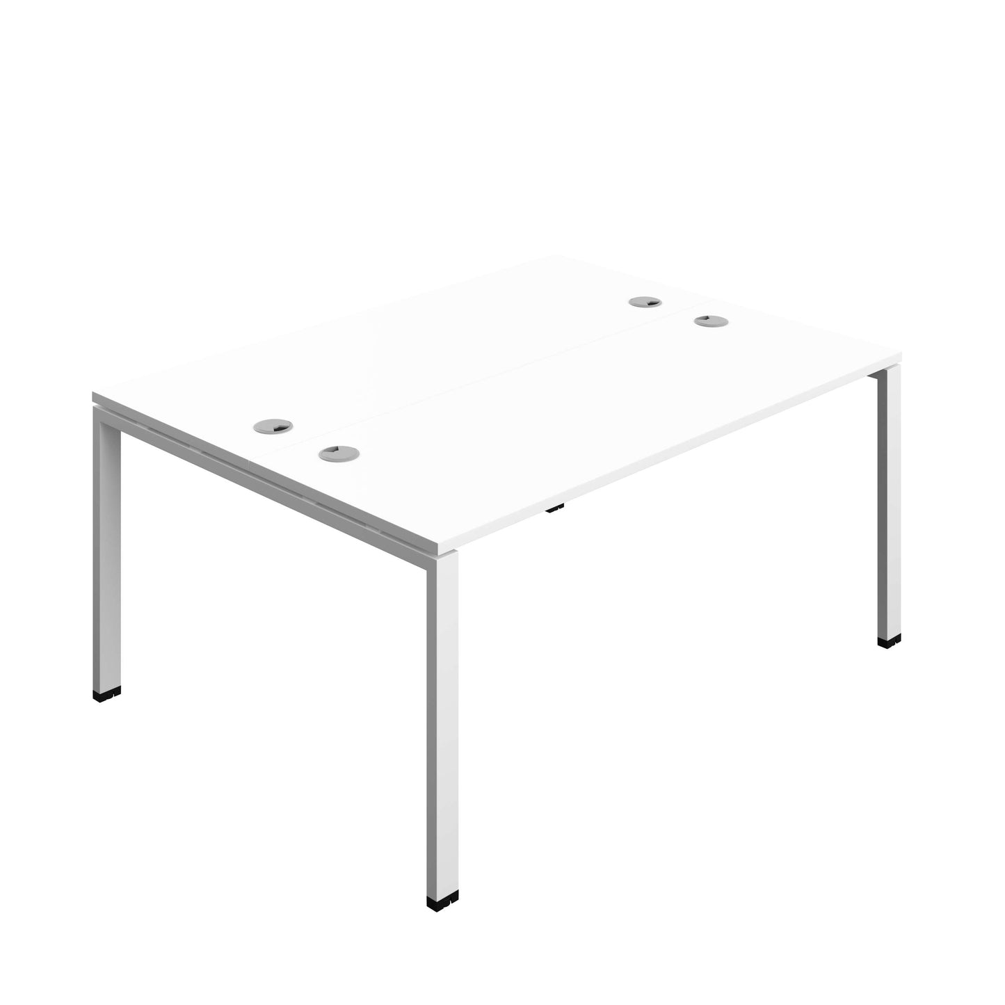 Synergy Bench with Cable Ports: 2 Person (FSC) : Goal Post Leg : 1600 | 600 | White/White