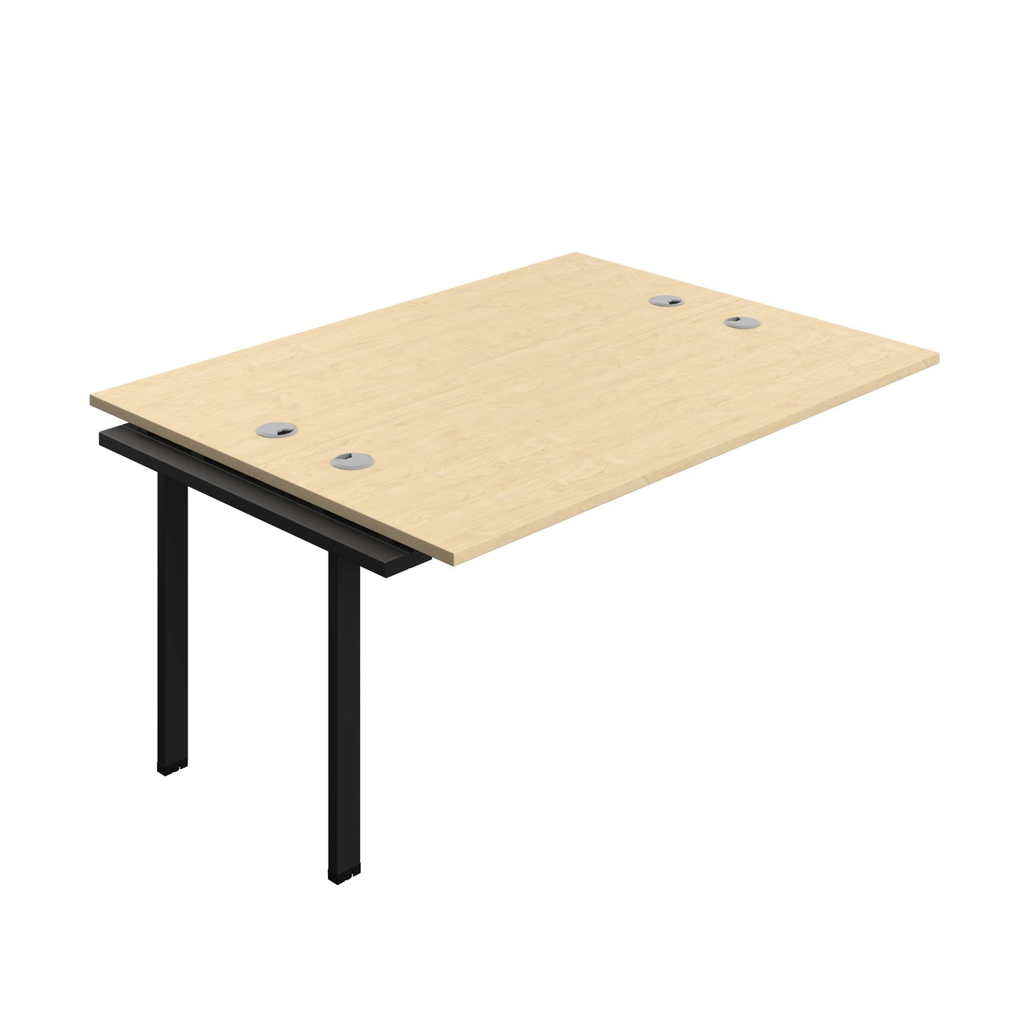 Synergy Bench Extension with Cable Ports: 2 Person (FSC) : 1600 | 600 | Maple/Black