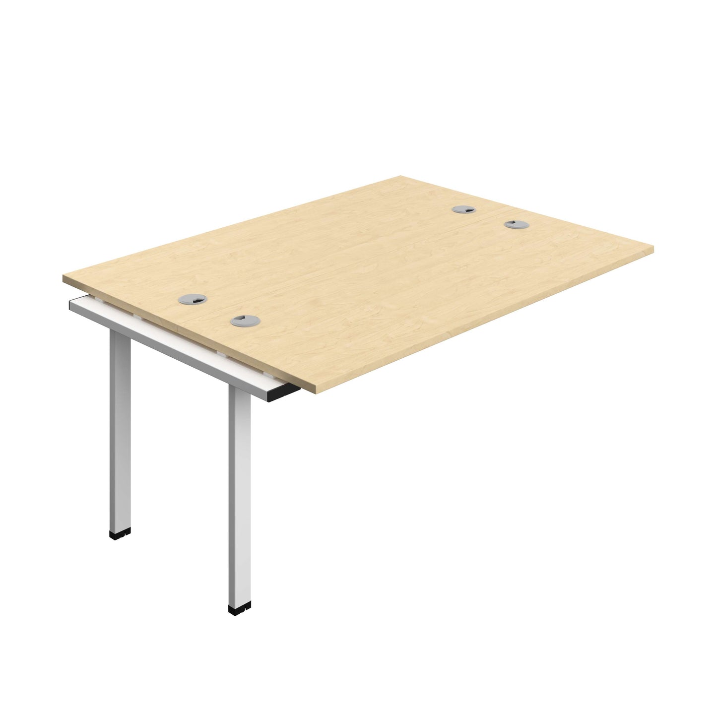 Synergy Bench Extension with Cable Ports: 2 Person (FSC) : 1600 | 600 | Maple/White