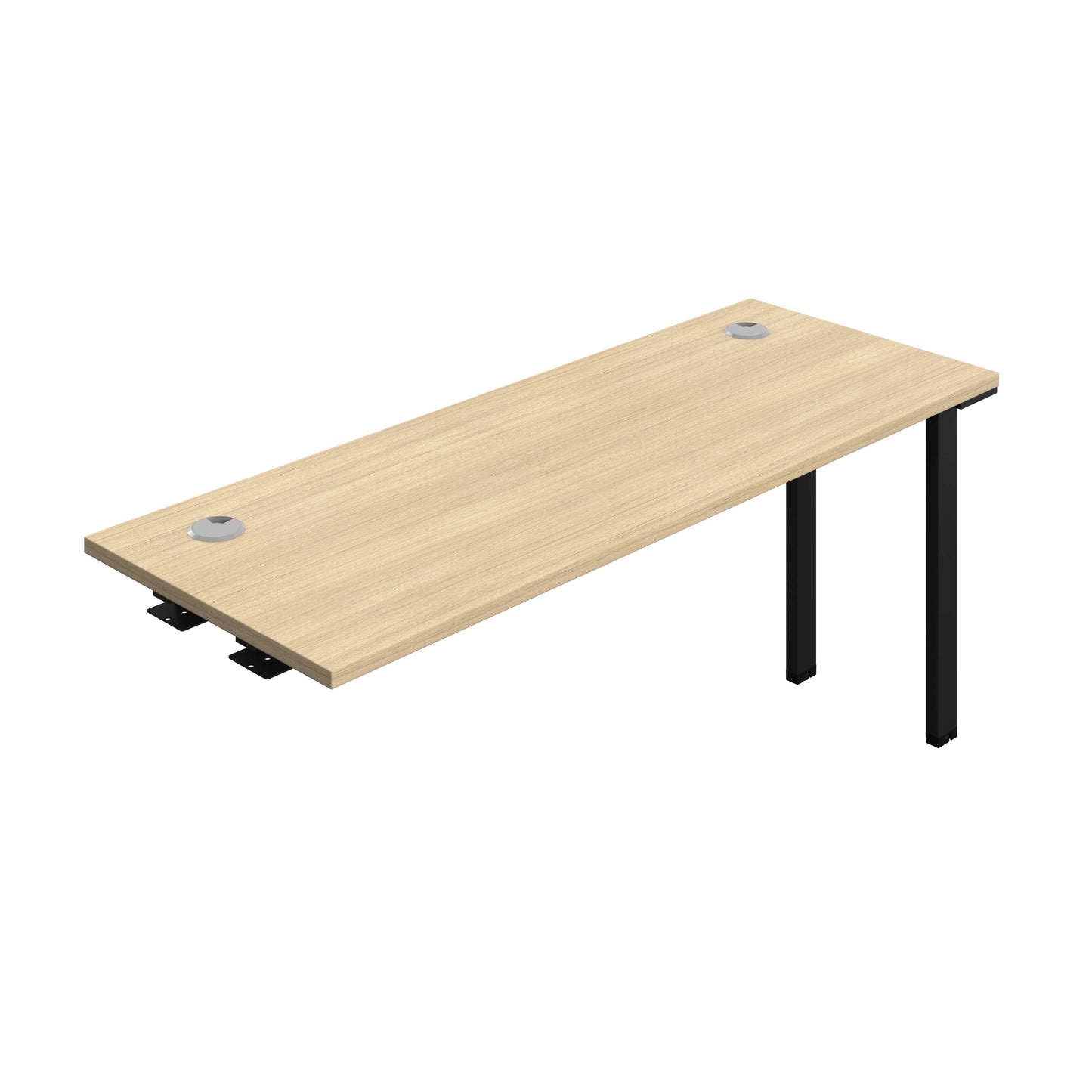 Synergy Bench Extension with Cable Ports: 1 Person (FSC) : 1600 | 600 | Nova Oak/Black