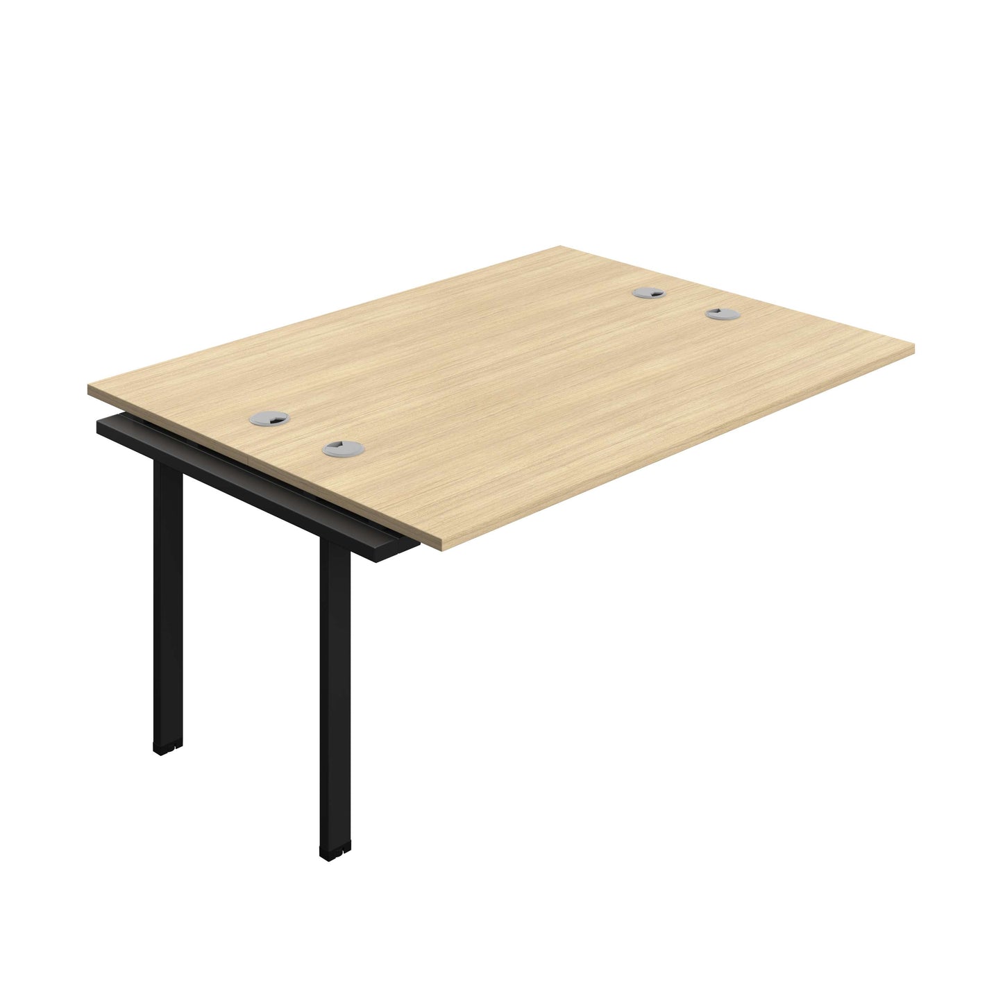 Synergy Bench Extension with Cable Ports: 2 Person (FSC) : 1600 | 600 | Nova Oak/Black