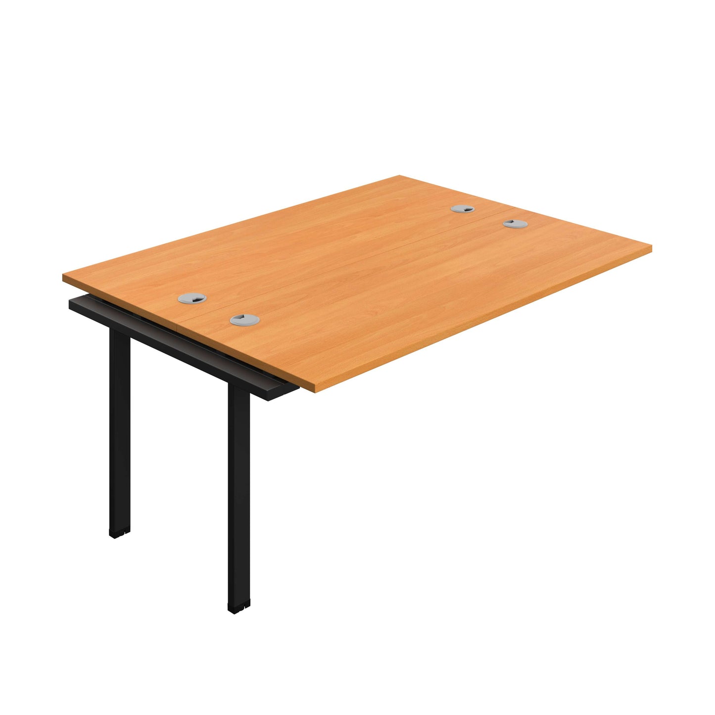 Synergy Bench Extension with Cable Ports: 2 Person (FSC) : 1600 | 600 | Unlimited/Black