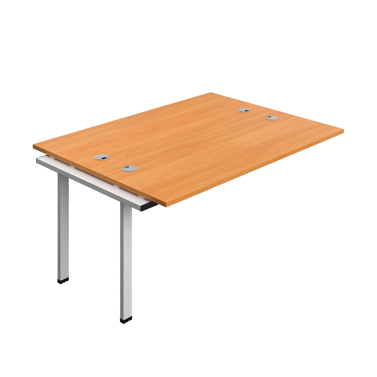 Synergy Bench Extension with Cable Ports: 2 Person (FSC) : 1600 | 600 | Unlimited/Silver