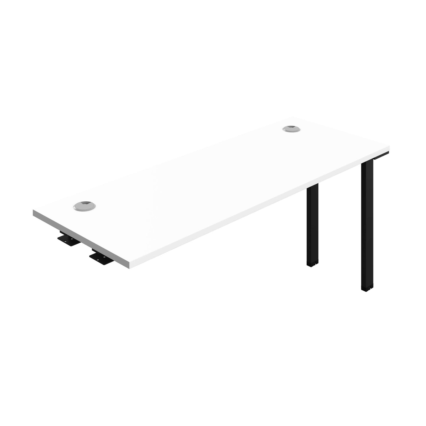 Synergy Bench Extension with Cable Ports: 1 Person (FSC) : 1600 | 600 | White/Black