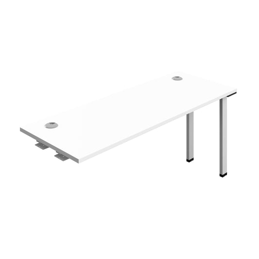 Synergy Bench Extension with Cable Ports: 1 Person (FSC) : 1600 | 600 | White/Silver