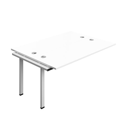Synergy Bench Extension with Cable Ports: 2 Person (FSC) : 1600 | 600 | White/Silver