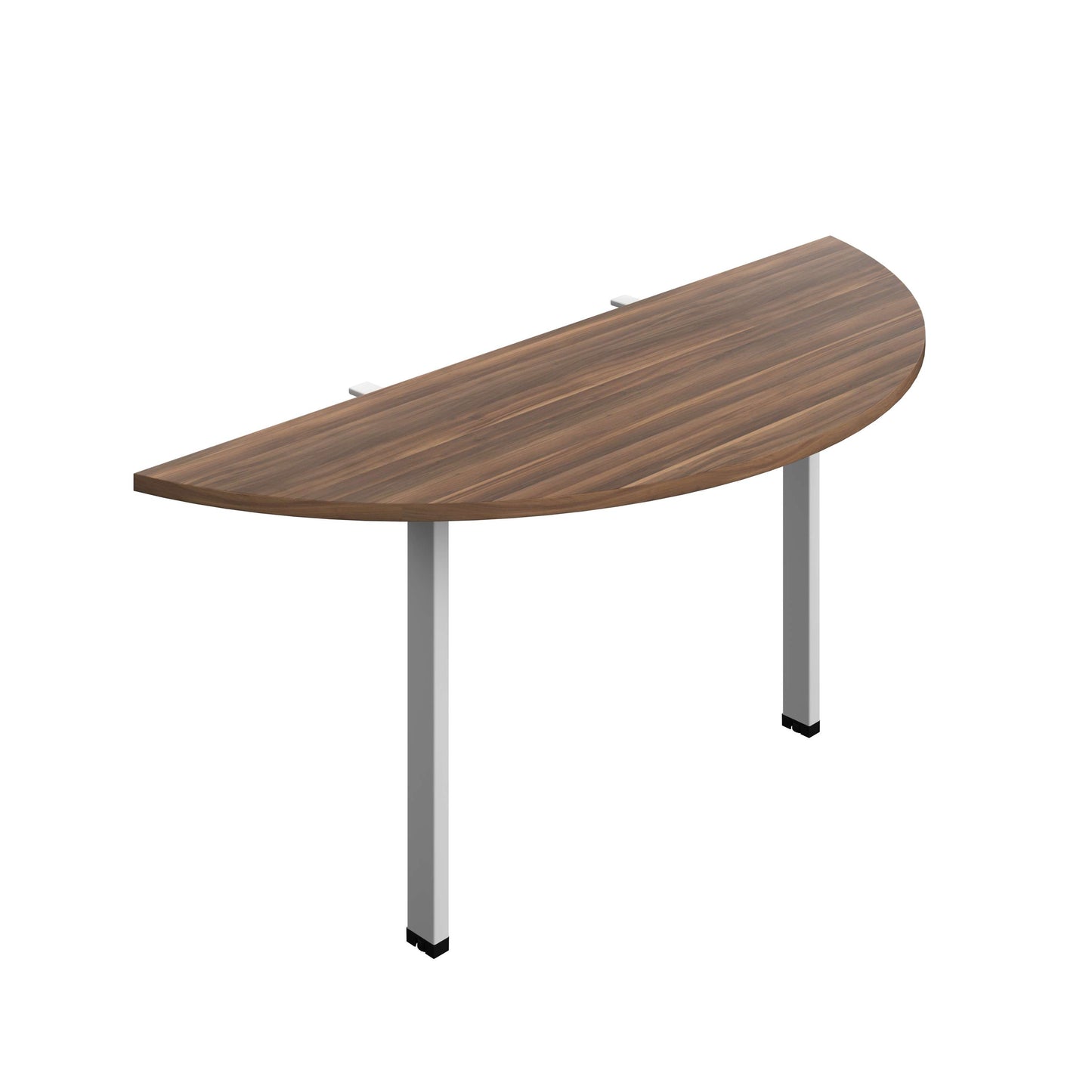 Synergy Screen Depth D-End Single Person Bench : Goal Post Leg : 1600 | 600 | Dark Walnut/Silver