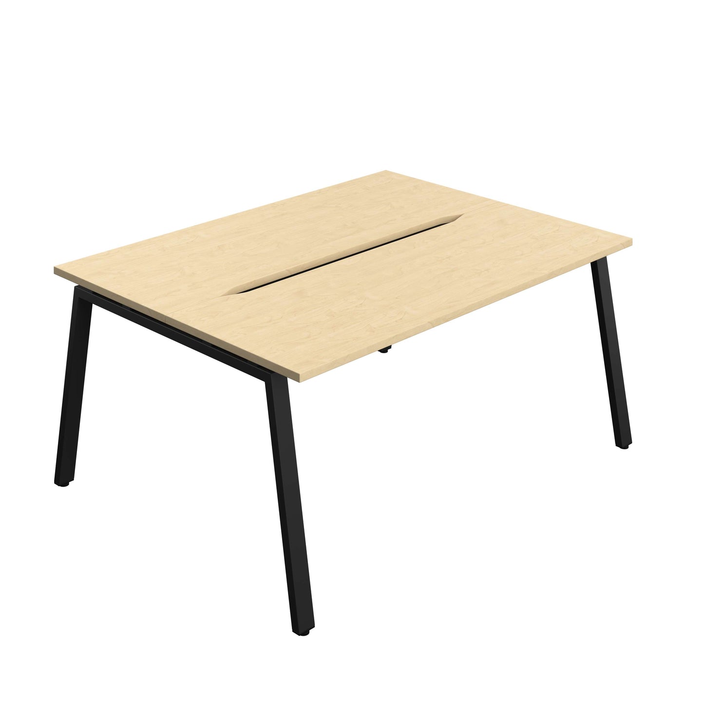 Synergy Bench with Cut Out: 2 Person (FSC) : A-Frame Leg : 1600 | 700 | Maple/Black