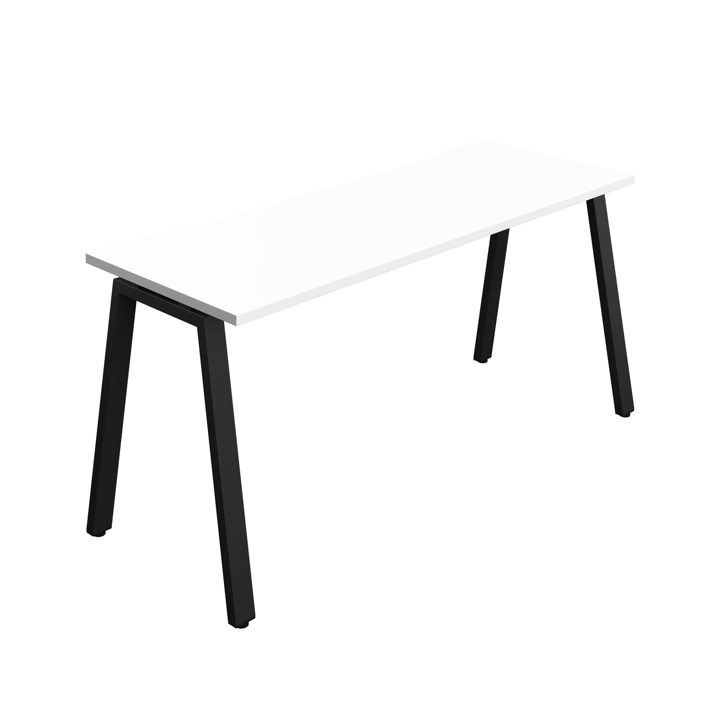 Synergy Bench with Cut Out: 1 Person (FSC) : A-Frame Leg : 1600 | 700 | White/Black