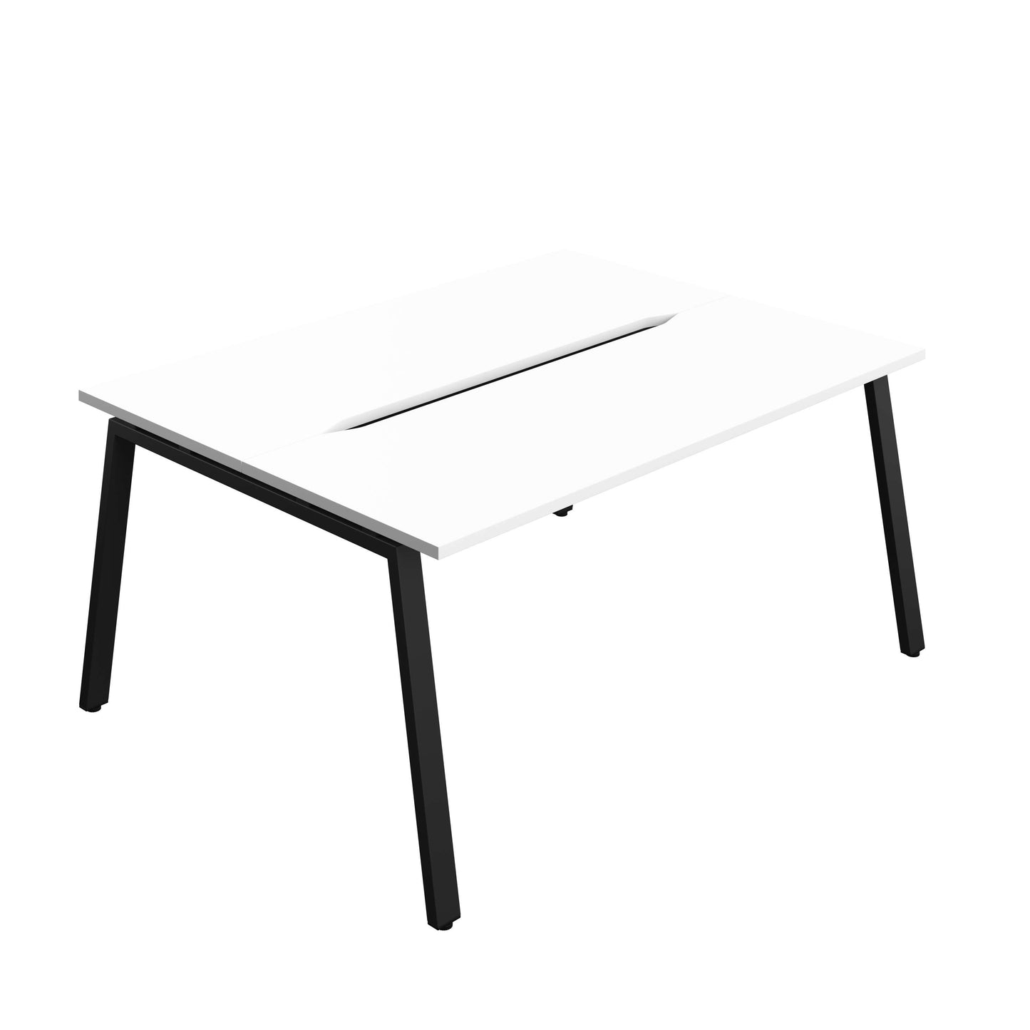 Synergy Bench with Cut Out: 2 Person (FSC) : A-Frame Leg : 1600 | 700 | White/Black