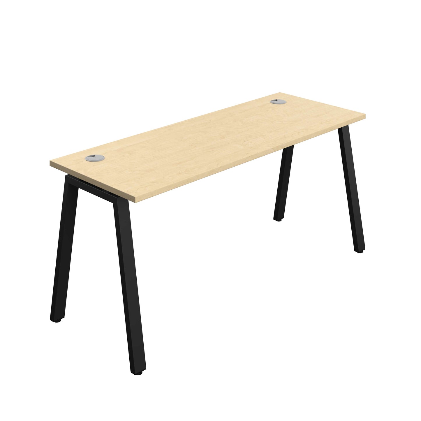 Synergy Bench with Cable Ports: 1 Person (FSC) : A-Frame Leg : 1600 | 700 | Maple/Black