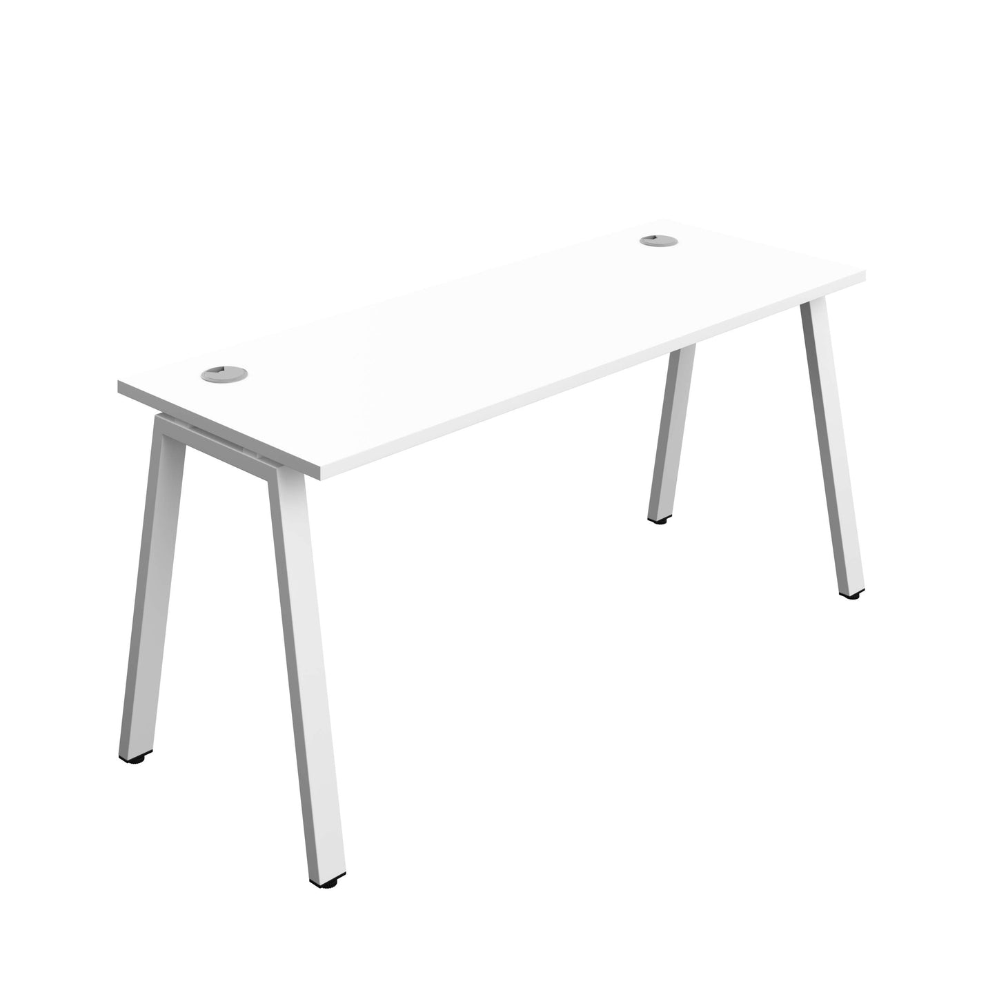 Synergy Bench with Cable Ports: 1 Person (FSC) : A-Frame Leg : 1600 | 700 | White/White