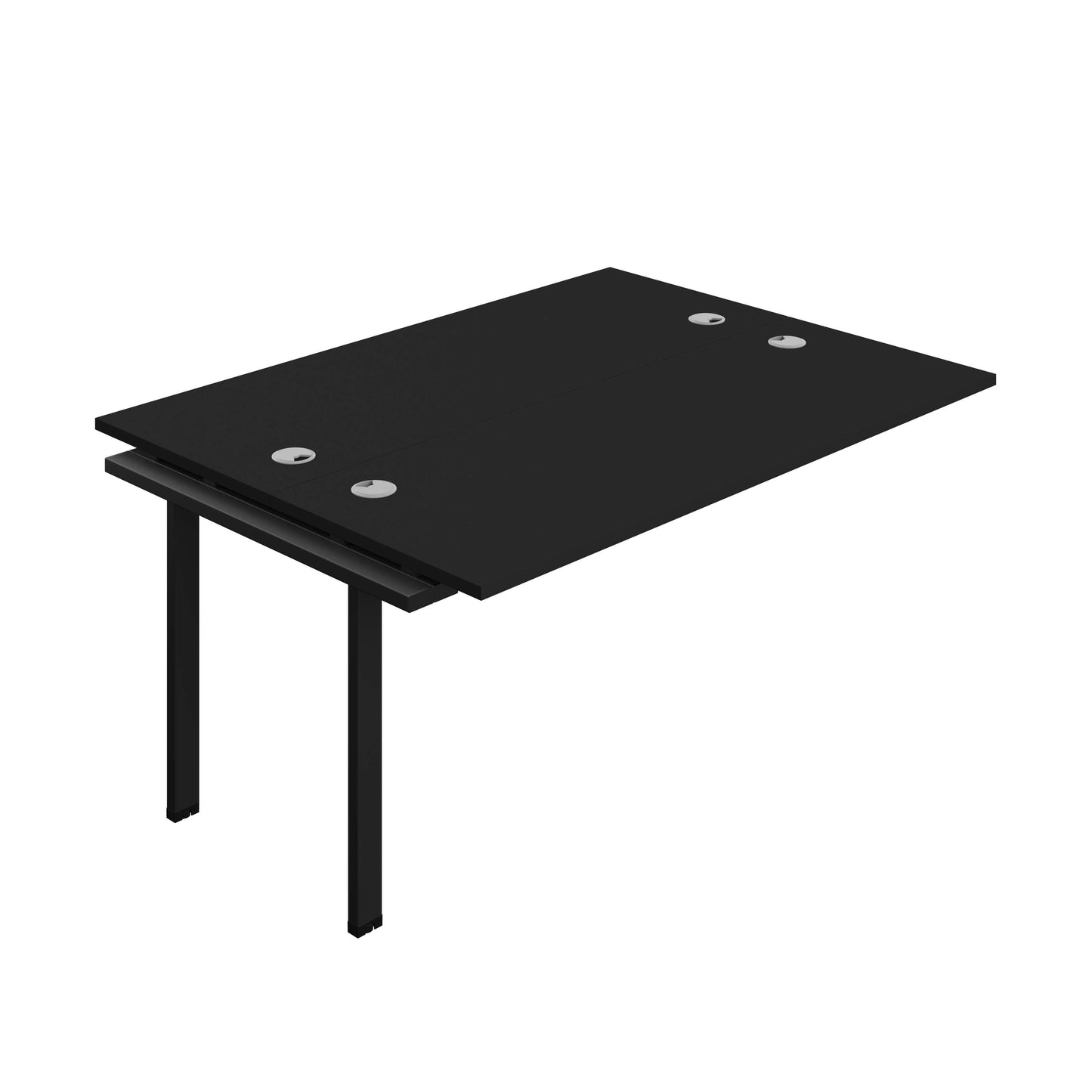 Synergy Bench Extension with Cable Ports: 2 Person (FSC) : 1600 | 700 | Black/Black