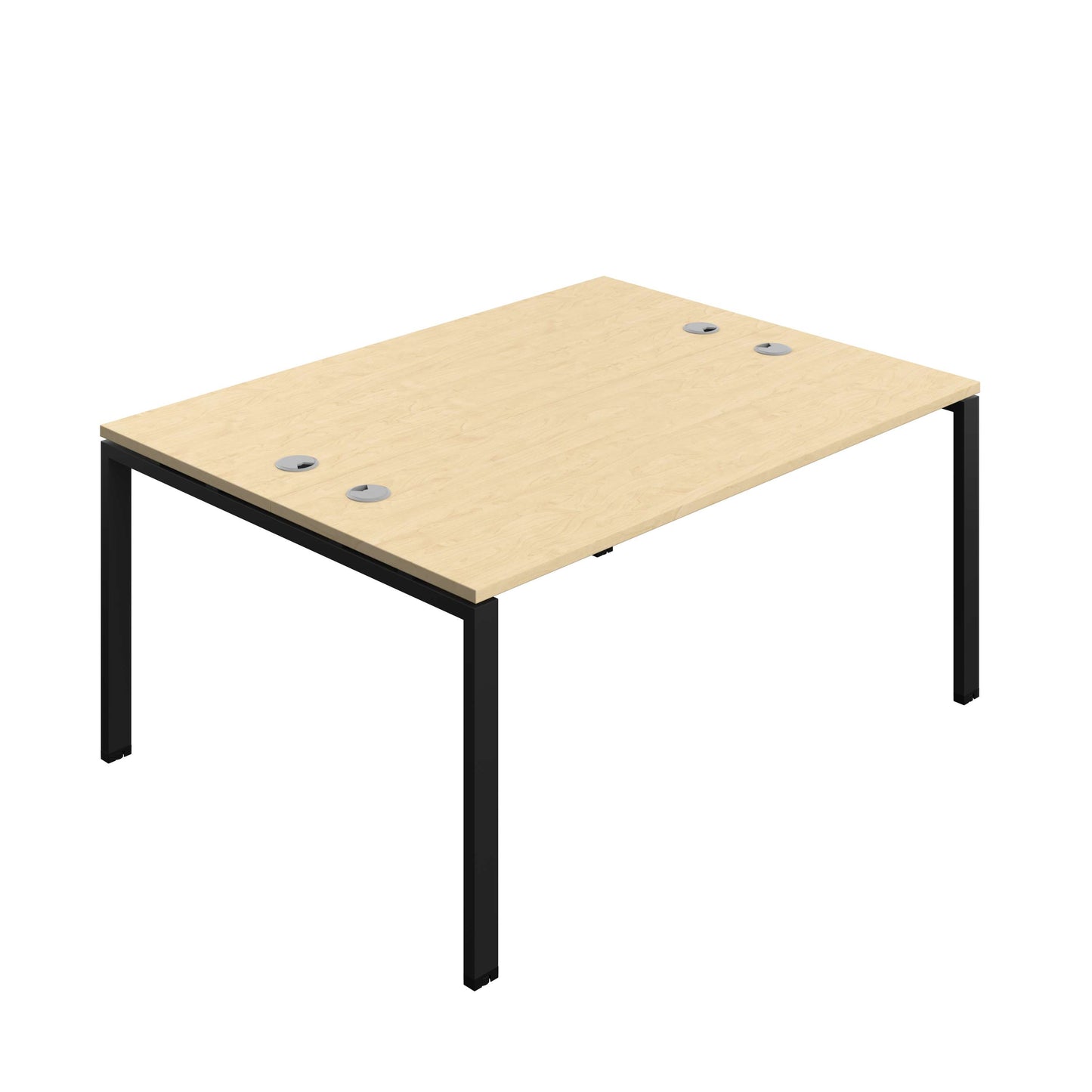 Synergy Bench with Cable Ports: 2 Person (FSC) : Goal Post Leg : 1600 | 700 | Maple/Black