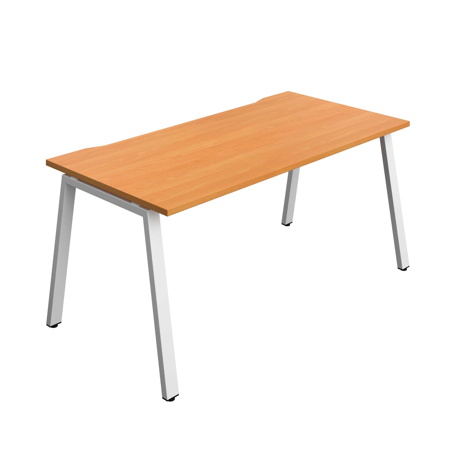 Synergy Bench with Cut Out: 1 Person (FSC) : A-Frame Leg : 1600 | 800 | Beech/White