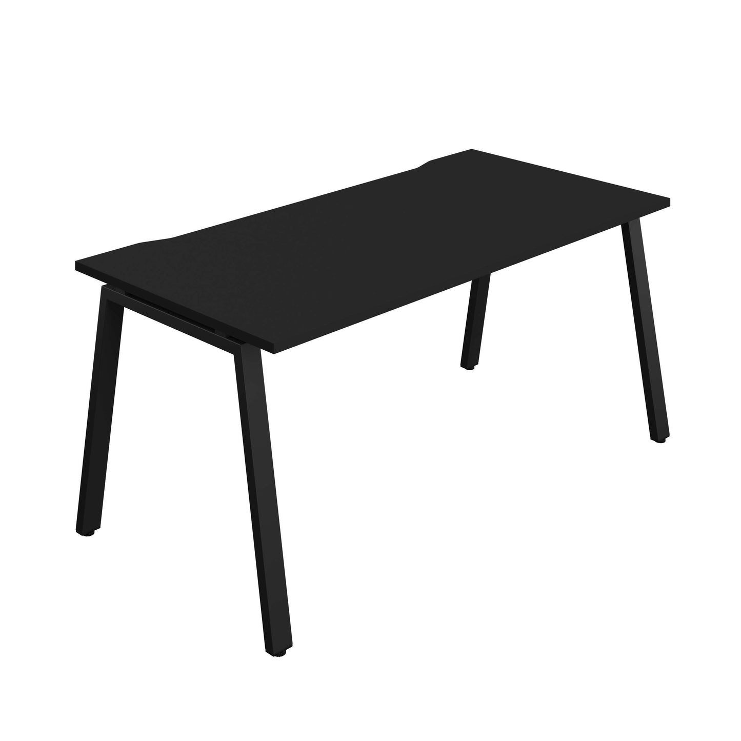 Synergy Bench with Cut Out: 1 Person (FSC) : A-Frame Leg : 1600 | 800 | Black/Black