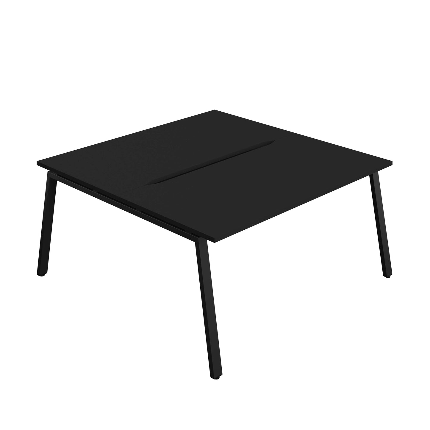 Synergy Bench with Cut Out: 2 Person (FSC) : A-Frame Leg : 1600 | 800 | Black/Black