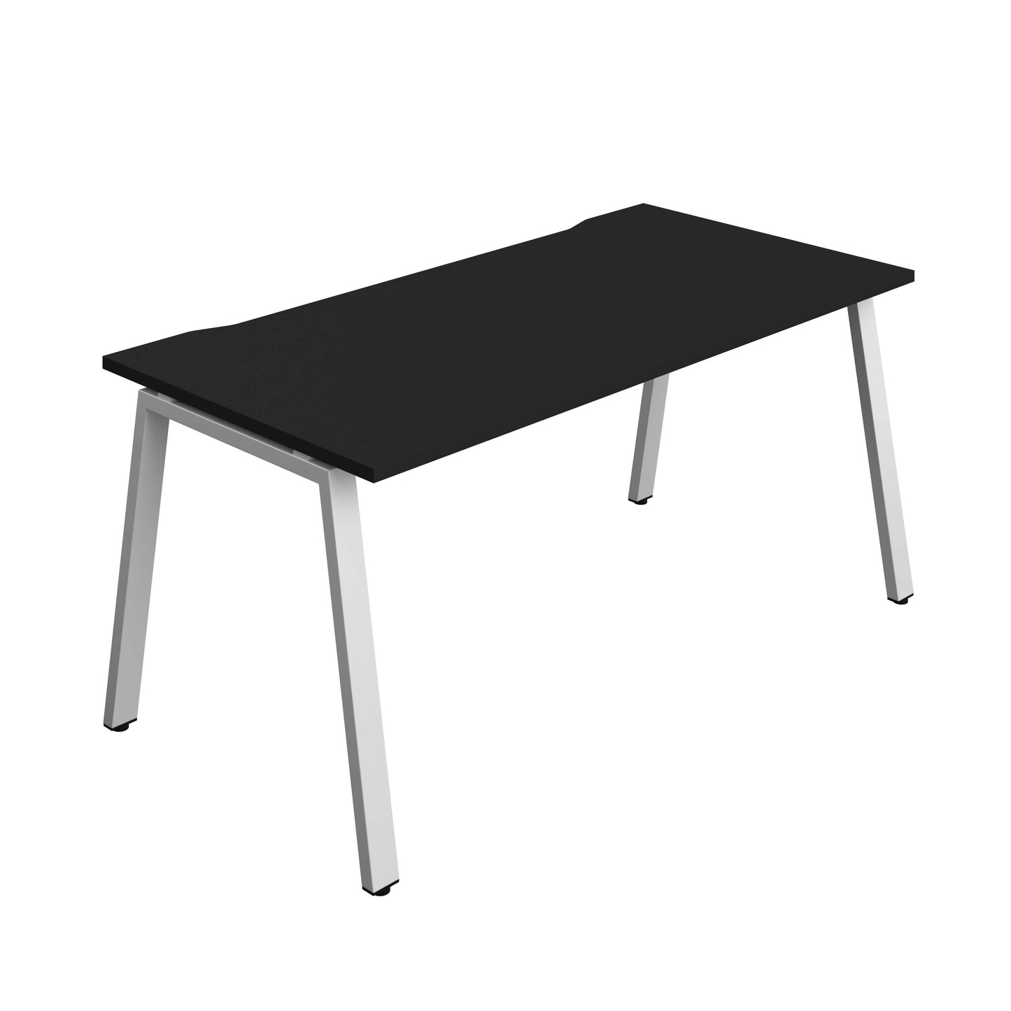 Synergy Bench with Cut Out: 1 Person (FSC) : A-Frame Leg : 1600 | 800 | Black/Silver